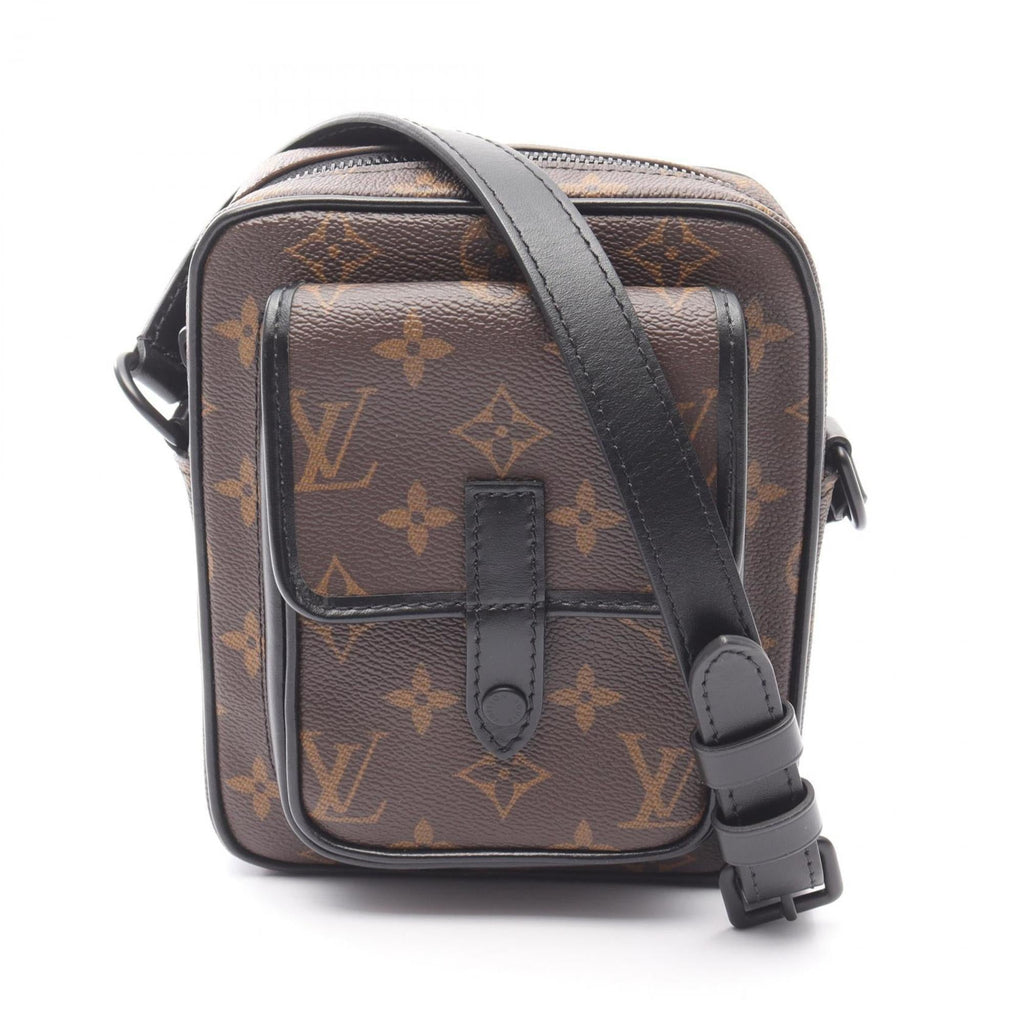 Louis Vuitton Black Brown Monogram Macassar Coated Canvas Shoulder Bag