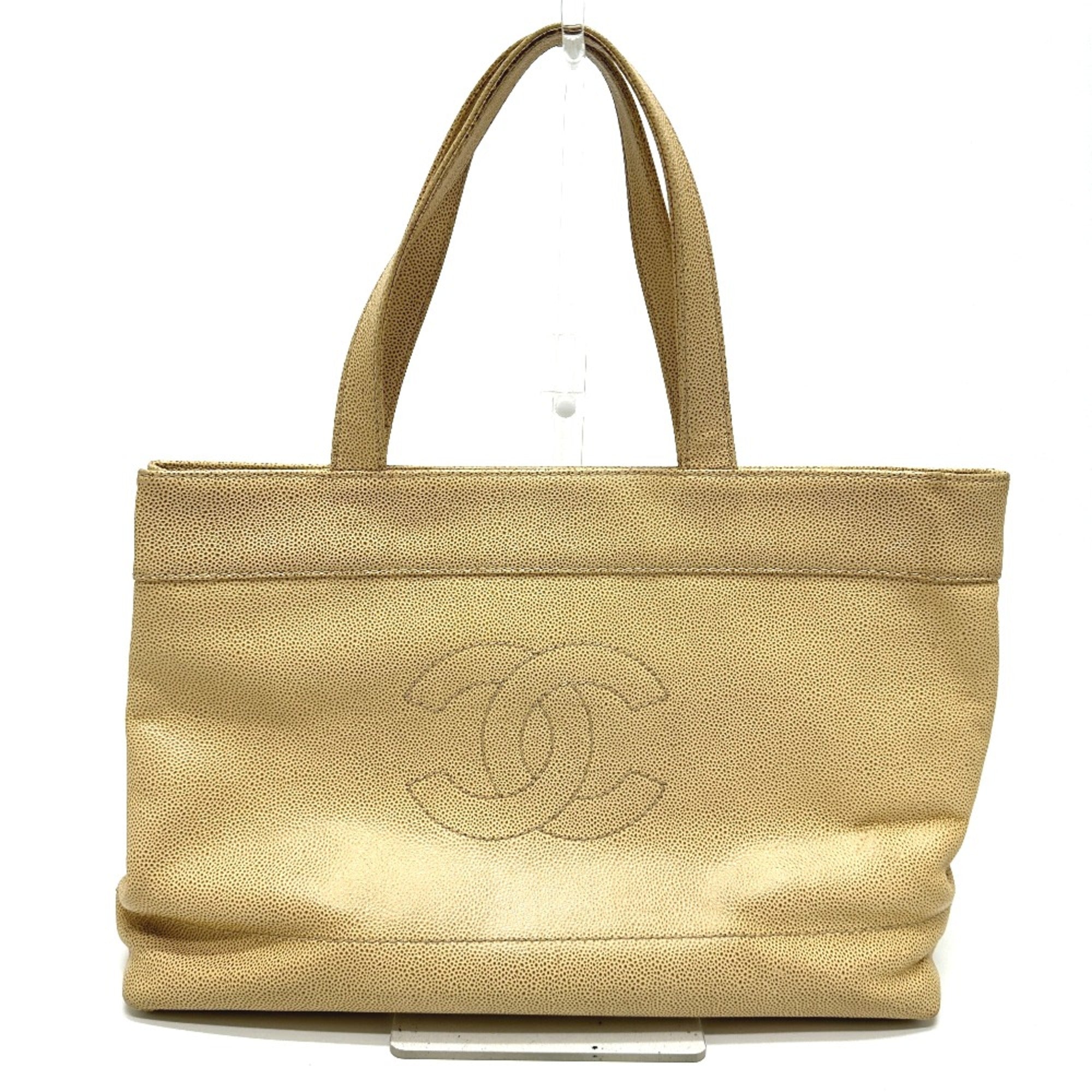 Chanel Beige Leather Tote Bag