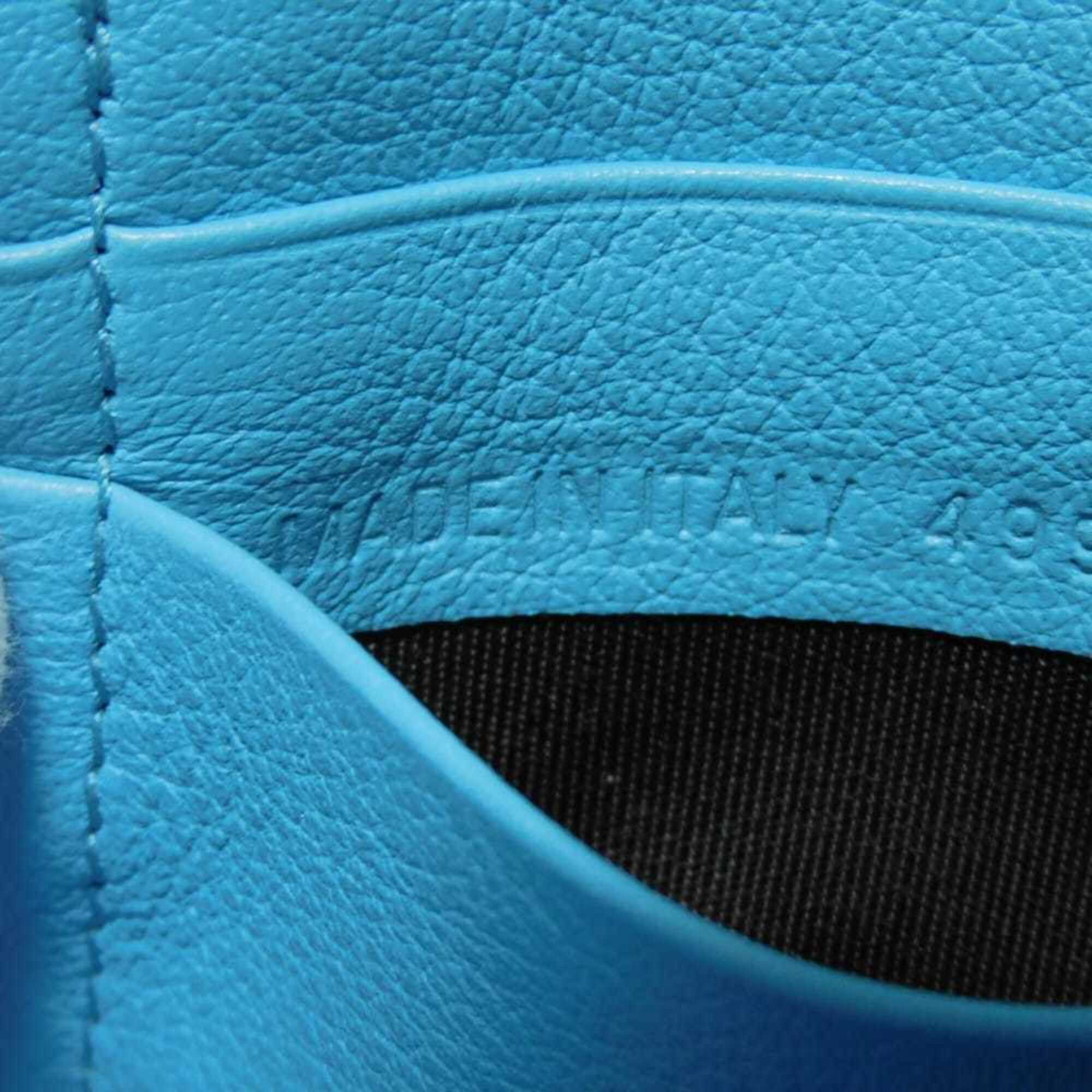Balenciaga Blue Leather Long Wallet (Bi-Fold)