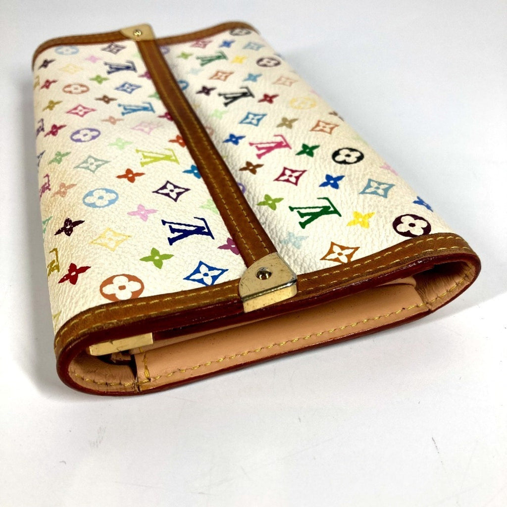 Louis Vuitton Monogram Multi-Color White Yellow Monogram Multicolore Long Wallet (Tri-Fold)
