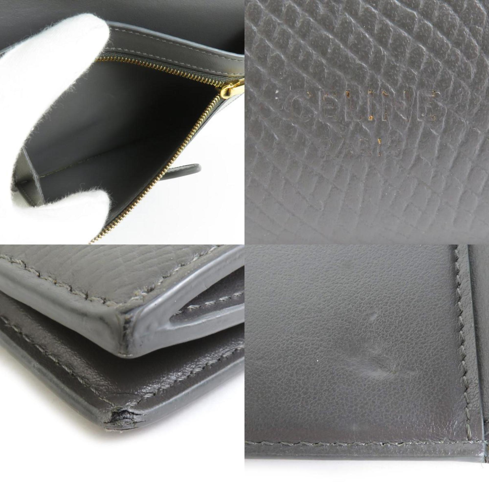 Celine Gray Leather Wallet (Bi-Fold)