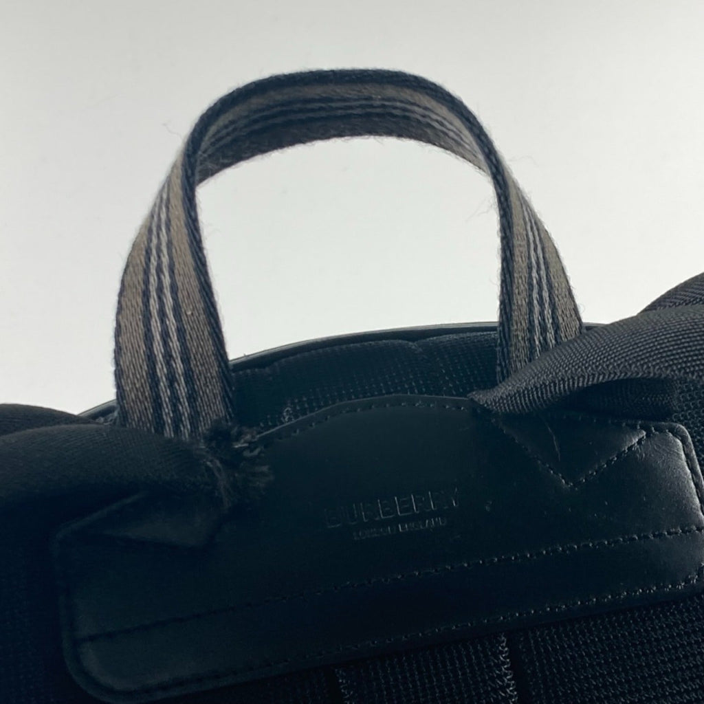 Burberry Black Canvas Leather Backpack