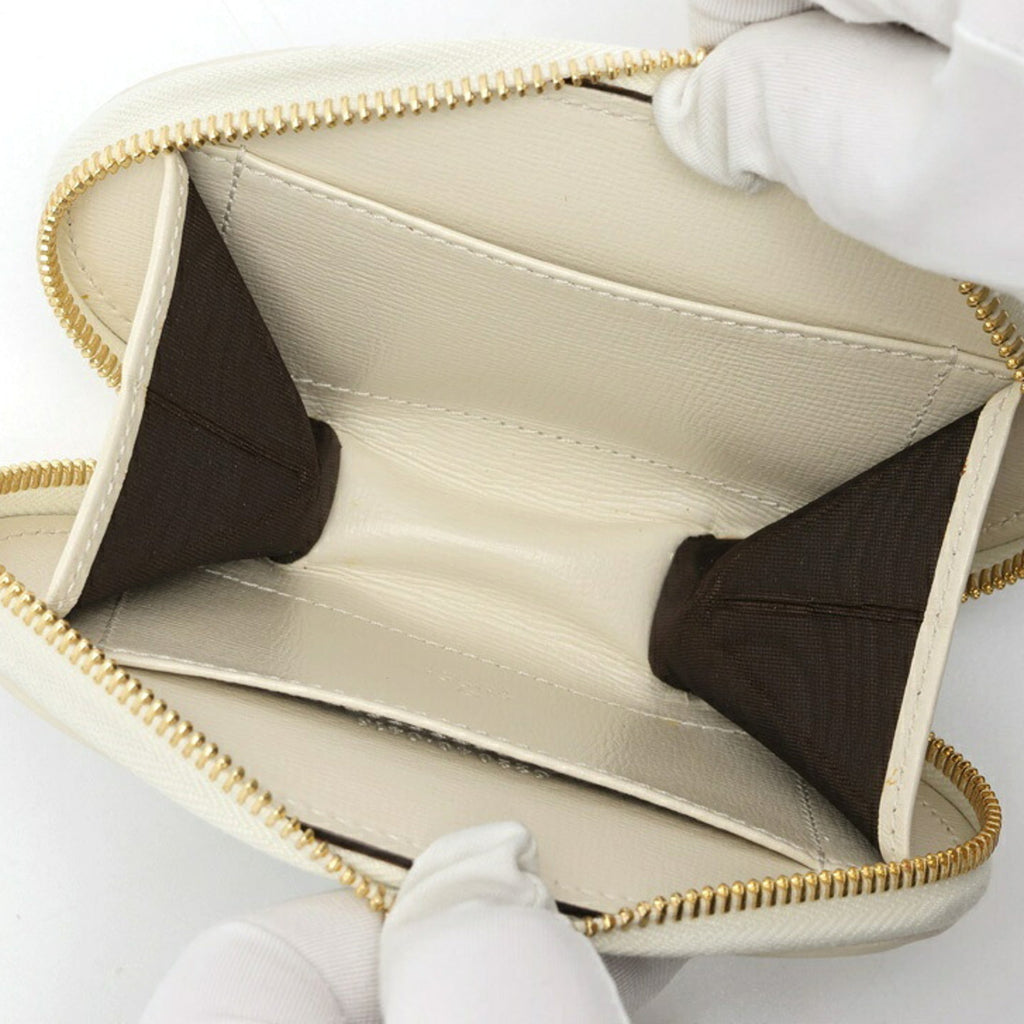 Gucci Beige White Gg Supreme Leather Coin Purse/Coin Case (Pre-Owned)