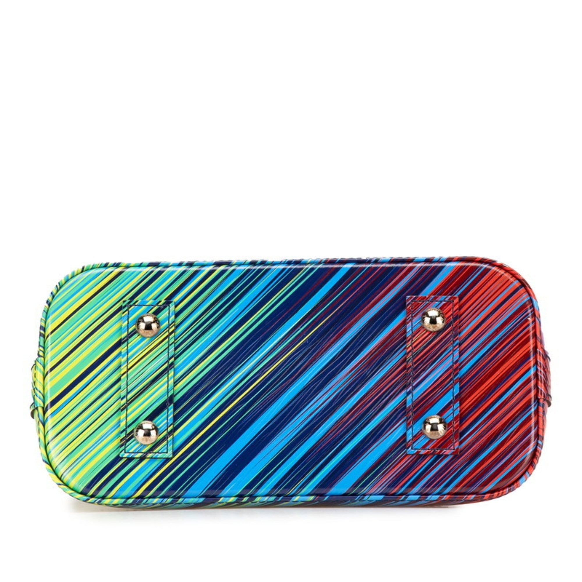 Louis Vuitton Blue Multi-Color Leather Handbag Shoulder Bag