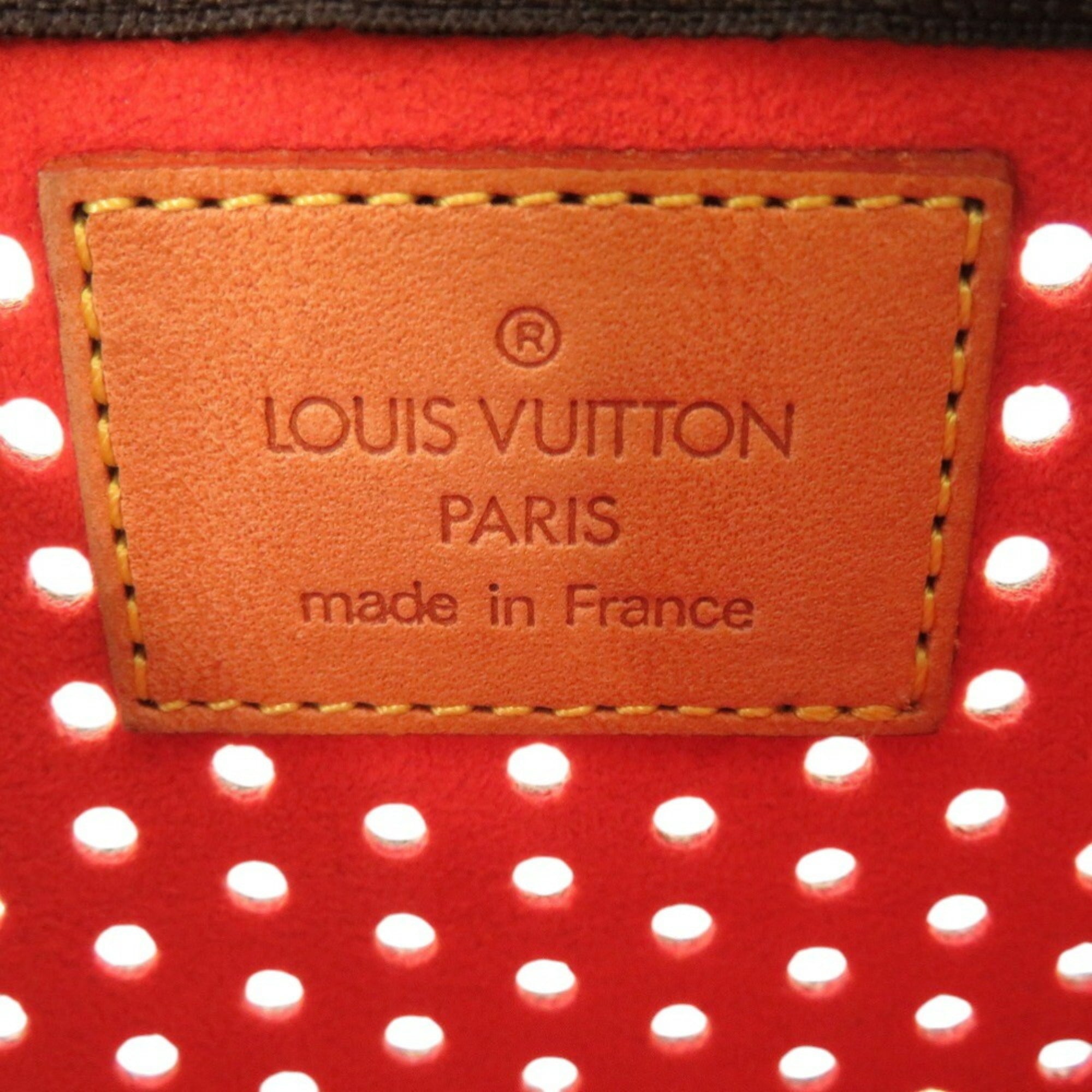 Louis Vuitton Lv Orange Monogram Monogram Perforated Pochette Pouch