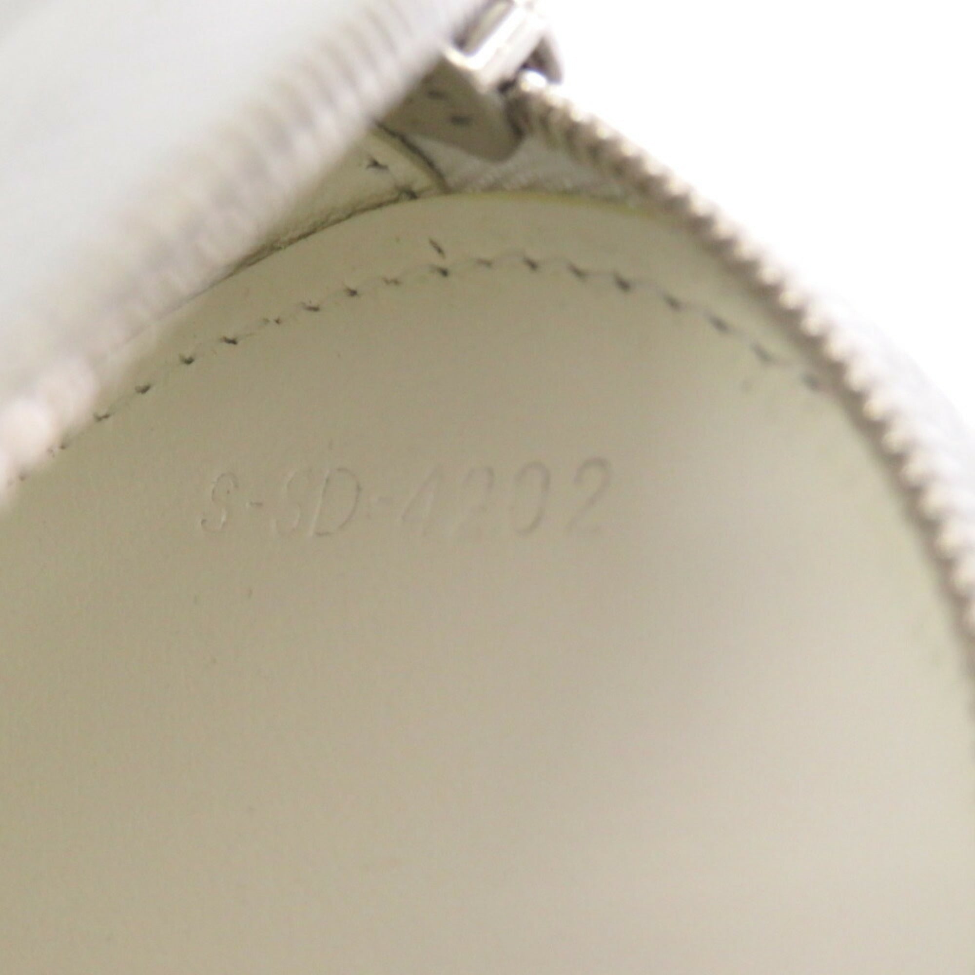 Celine Silver White Leather Coin Purse/Coin Case