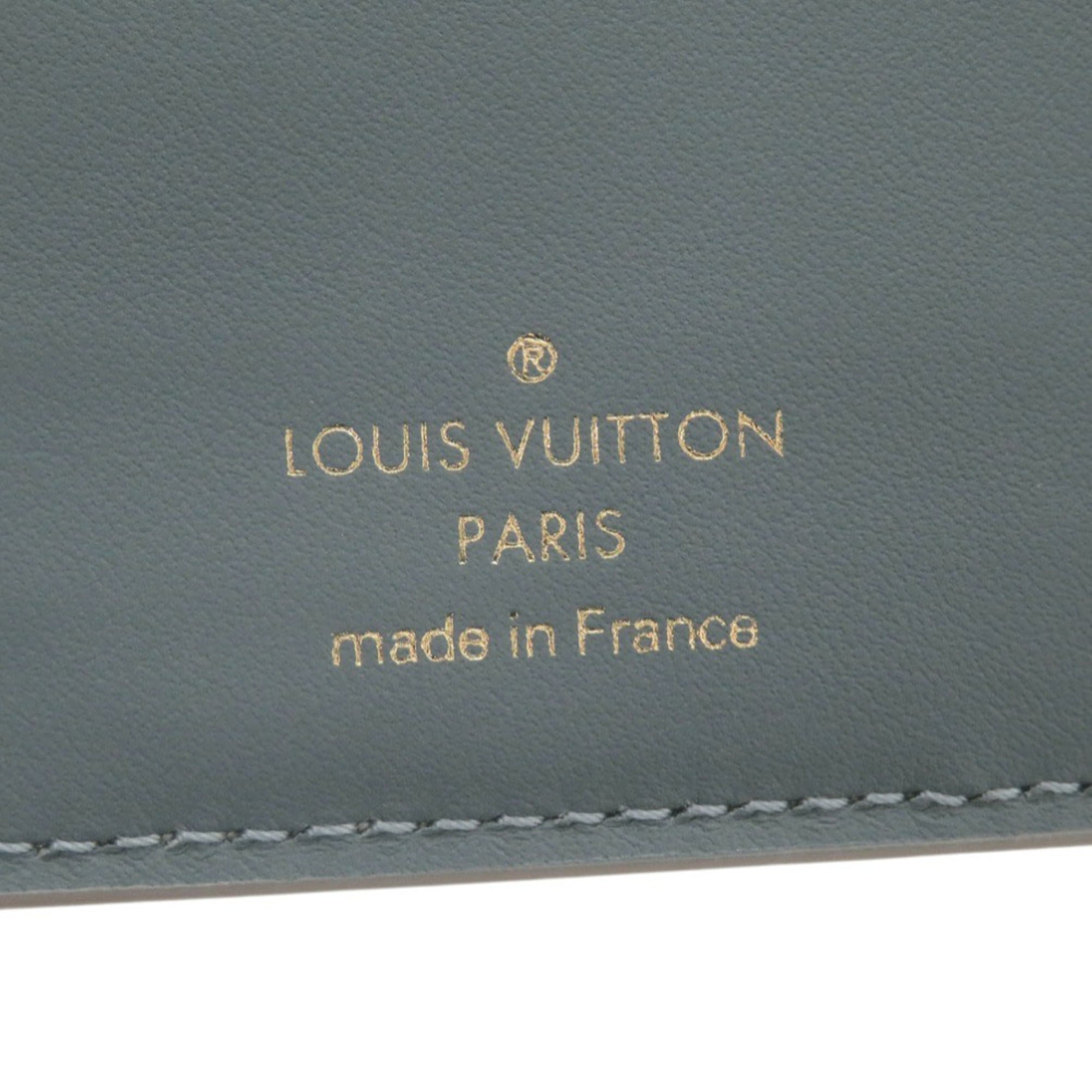 Louis Vuitton Blue Pink Mahina Leather Wallet
