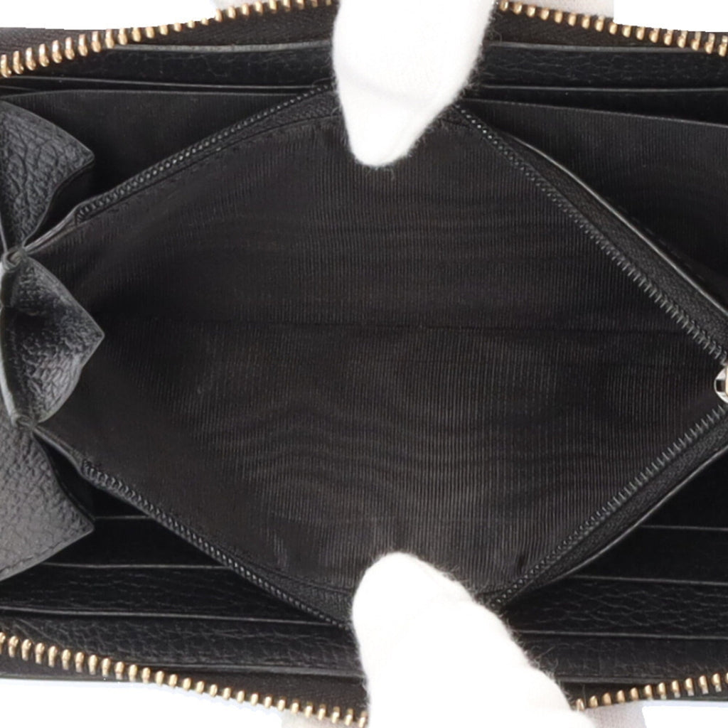 Gucci Black Leather Long Wallet (Bi-Fold) (Pre-Owned)