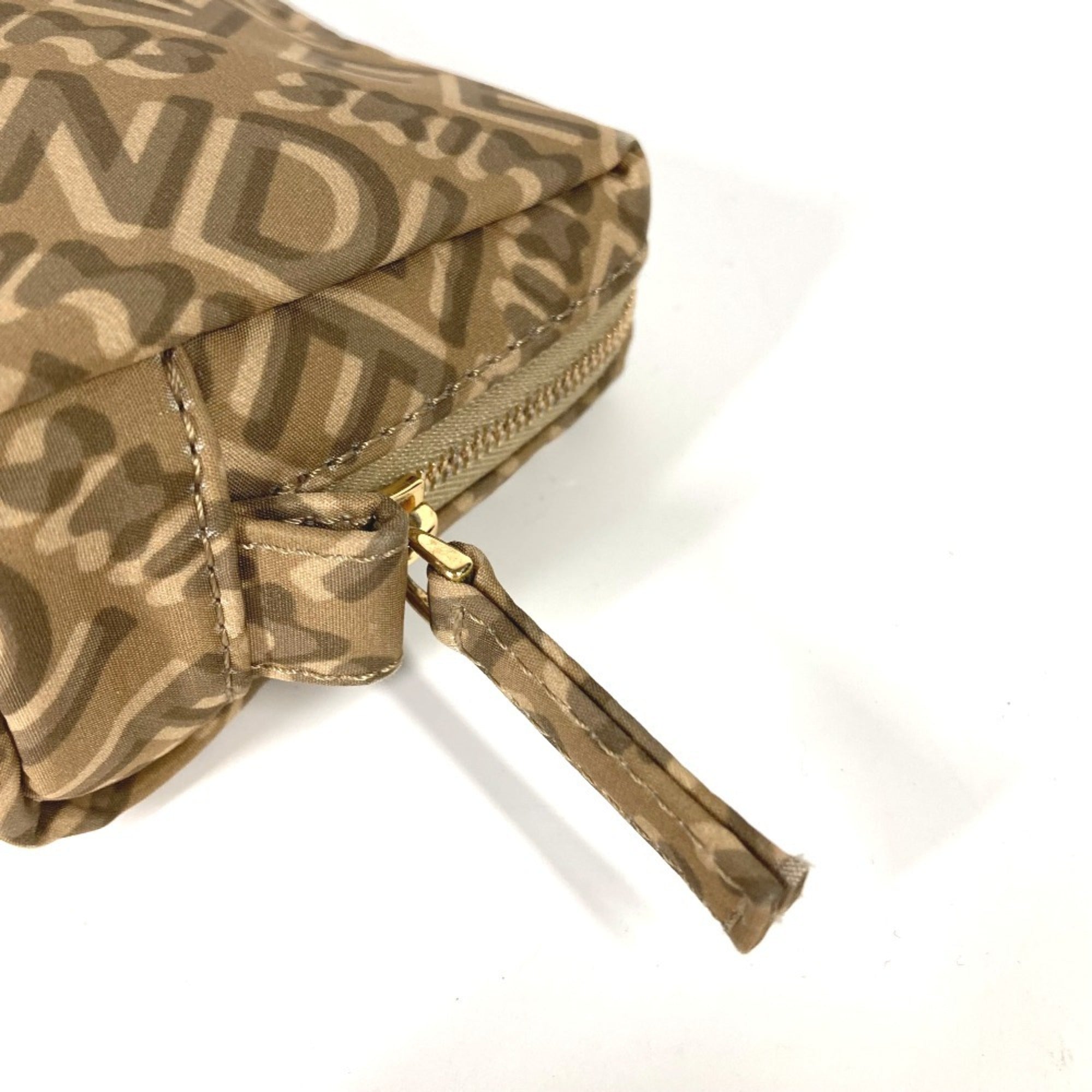 Fendi Beige Nylon Pouch