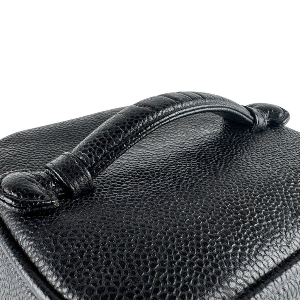 Chanel Black Grained Calfskin Handbag Vanity Bag