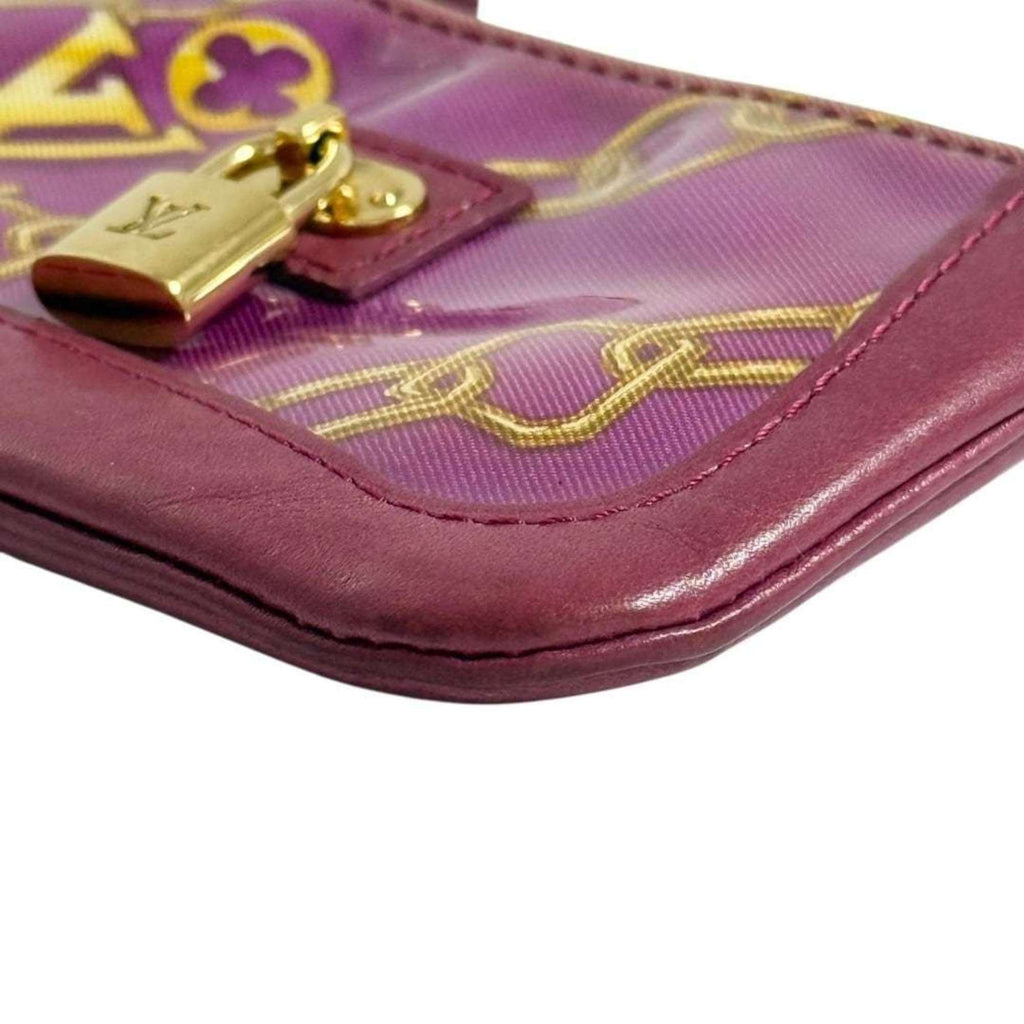 Louis Vuitton Red Color Wine Leather Coin Purse/Coin Case