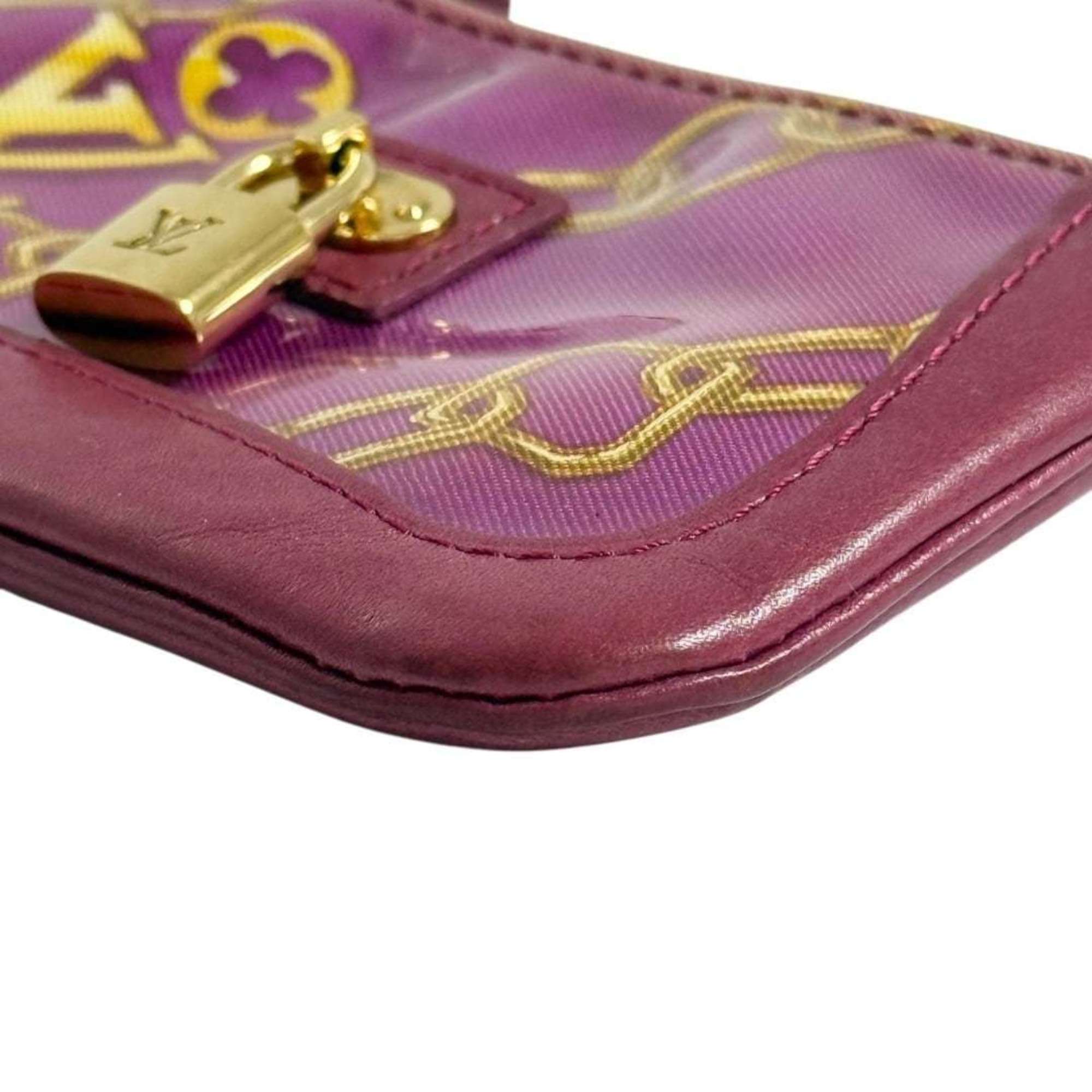 Louis Vuitton Red Color Wine Leather Coin Purse/Coin Case