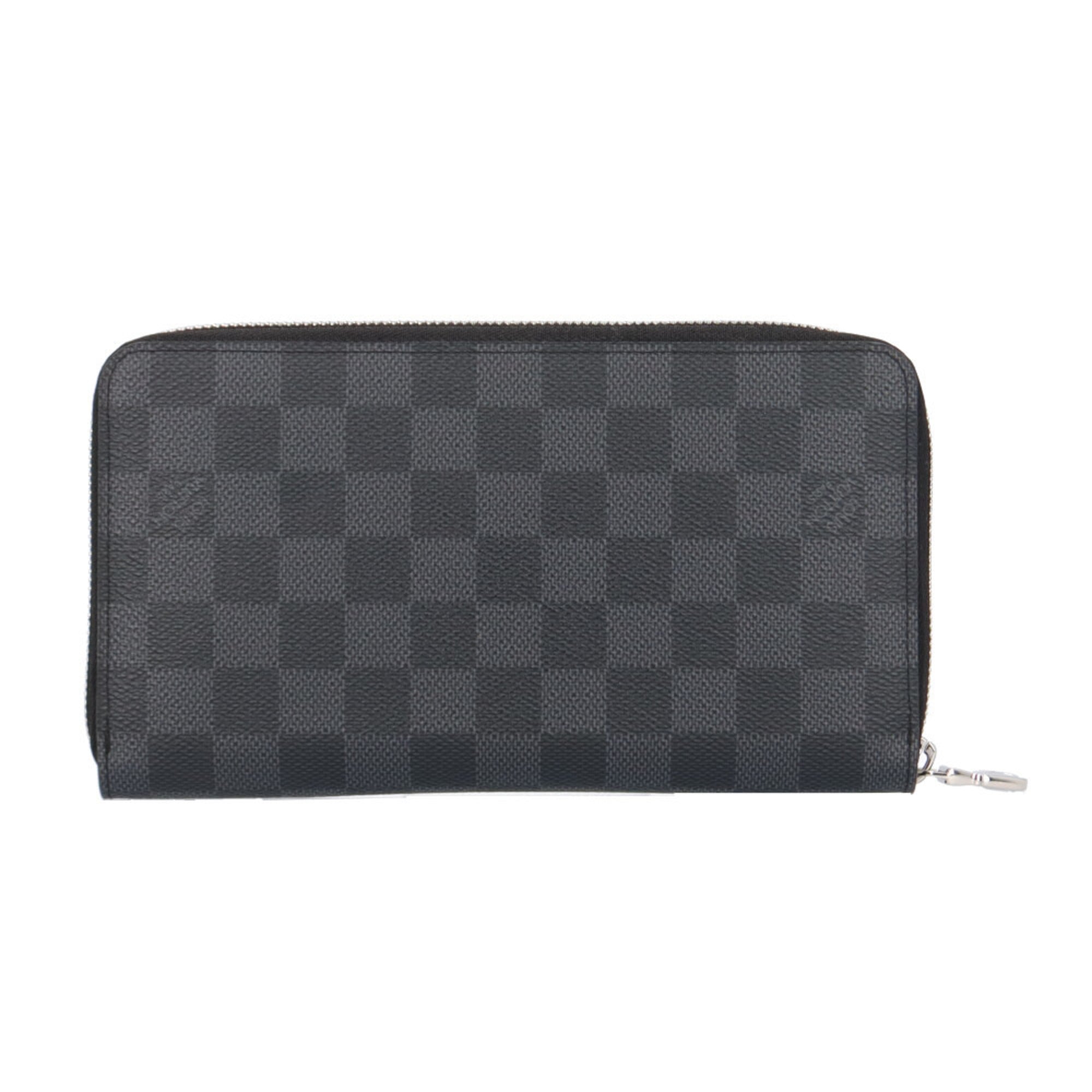Louis Vuitton Black Gray Damier Graphite Long Wallet