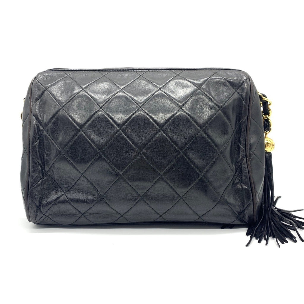 Chanel Matelasse Black Leather Shoulder Bag