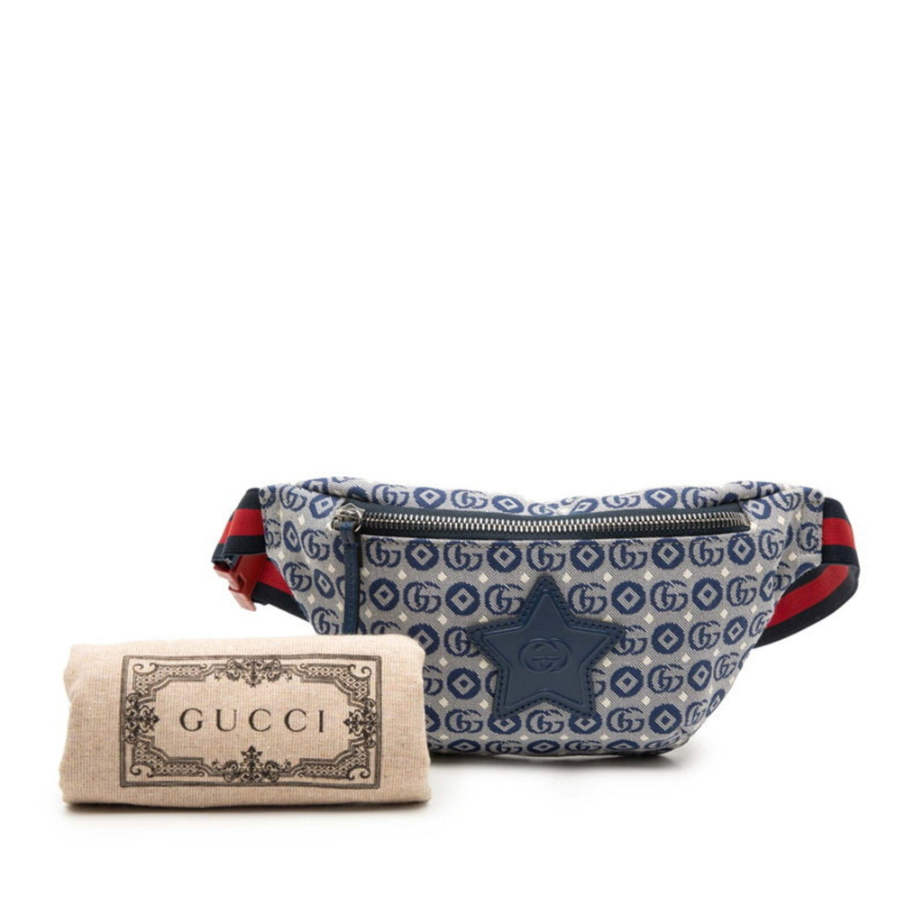 Gucci Blue Nylon Sling Bag (Pre-Owned)