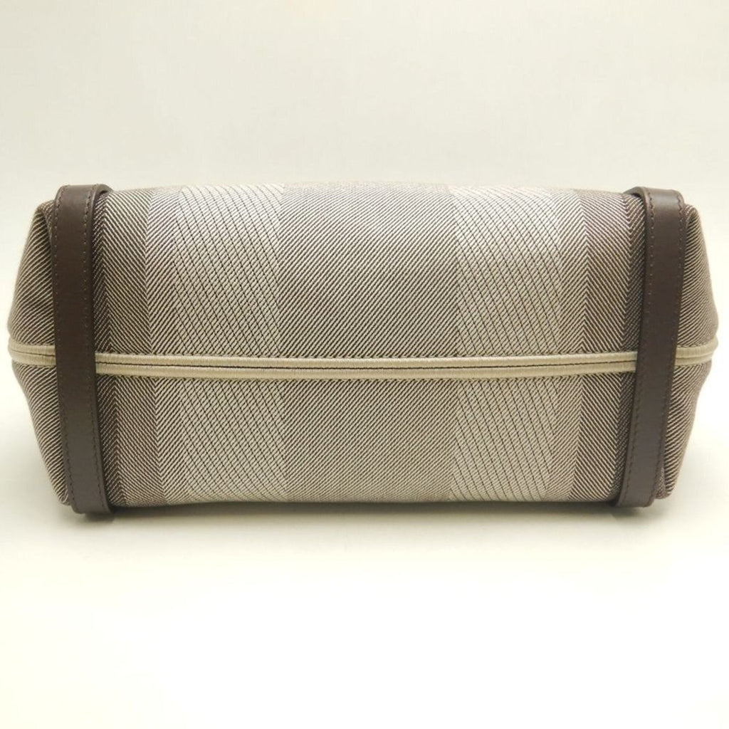 Chloé Brown Canvas Leather Tote Bag (Pre-Owned)