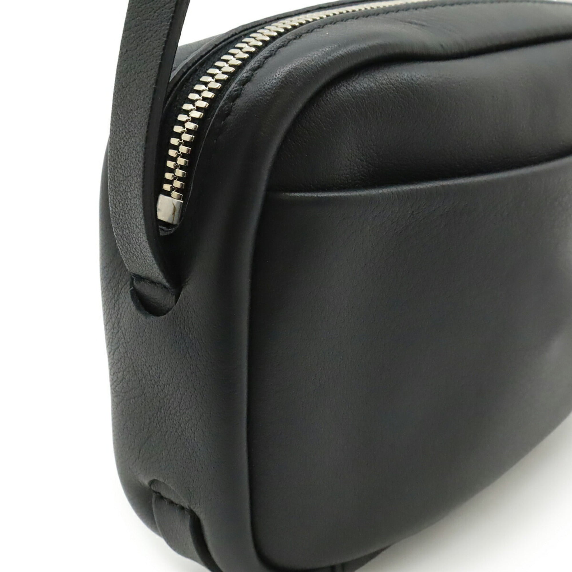 Balenciaga Black Leather Pochette Shoulder