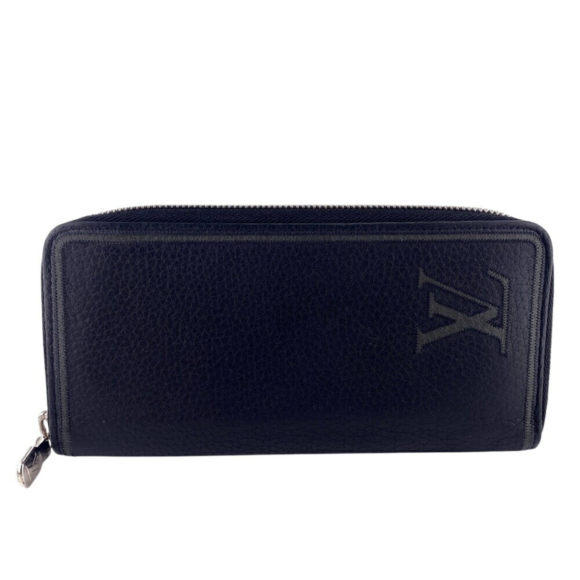 Louis Vuitton Black Leather Long Wallet