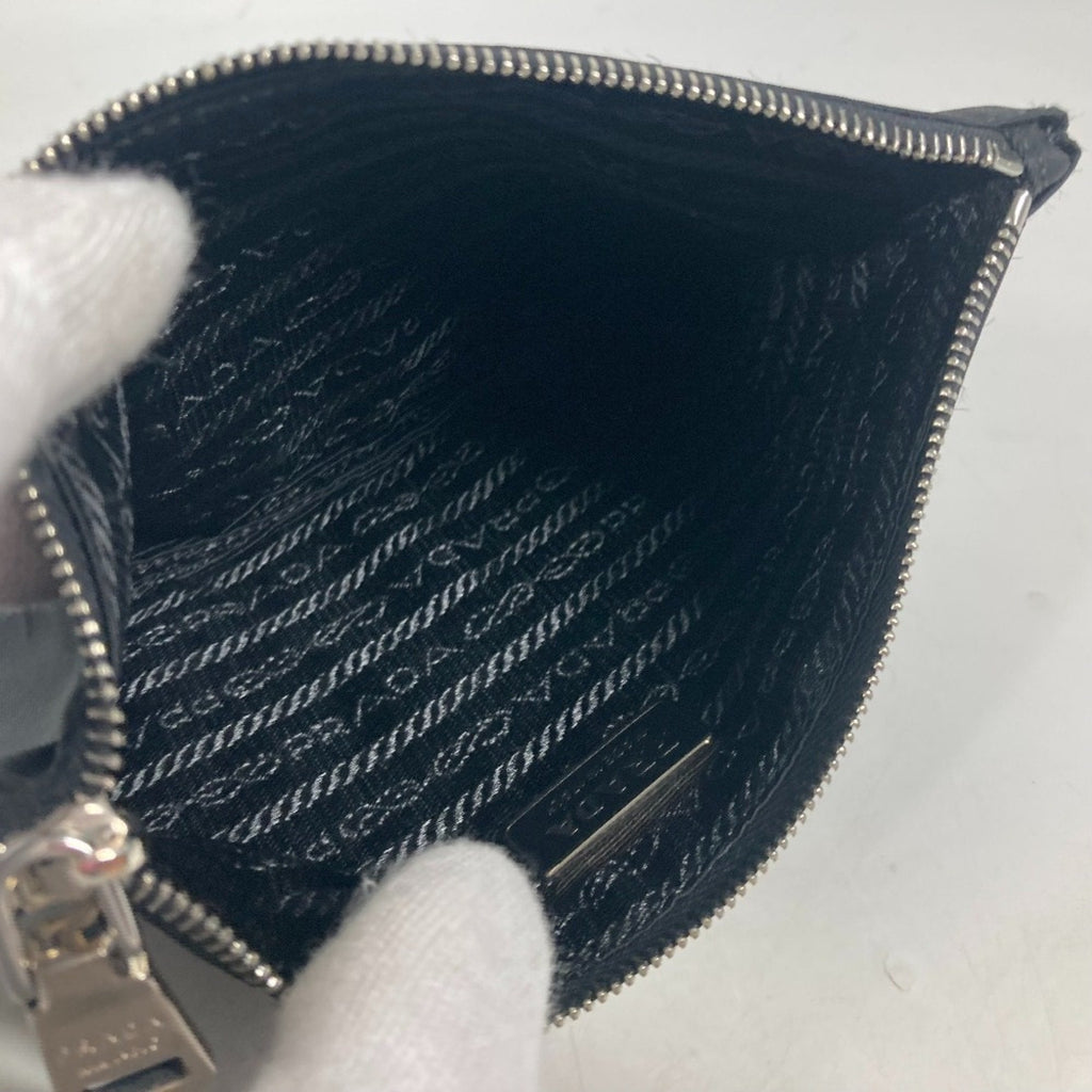 Prada Black Nylon Clutch Bag Pouch