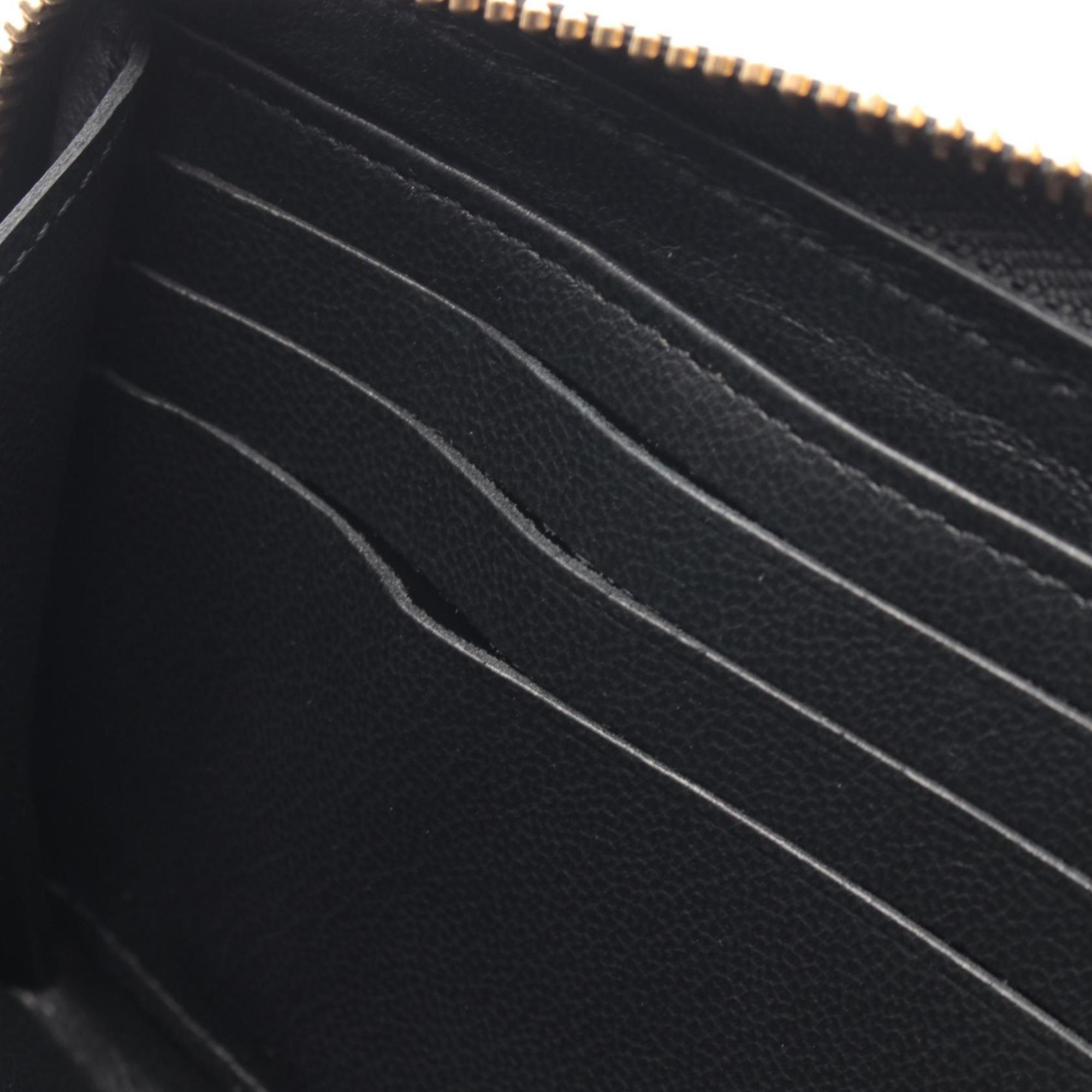 Louis Vuitton Black Monogram Leather Long Wallet