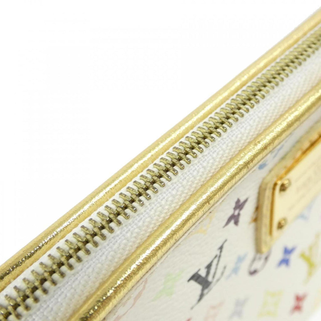 Louis Vuitton Multi-Color White Coated Canvas Pouch