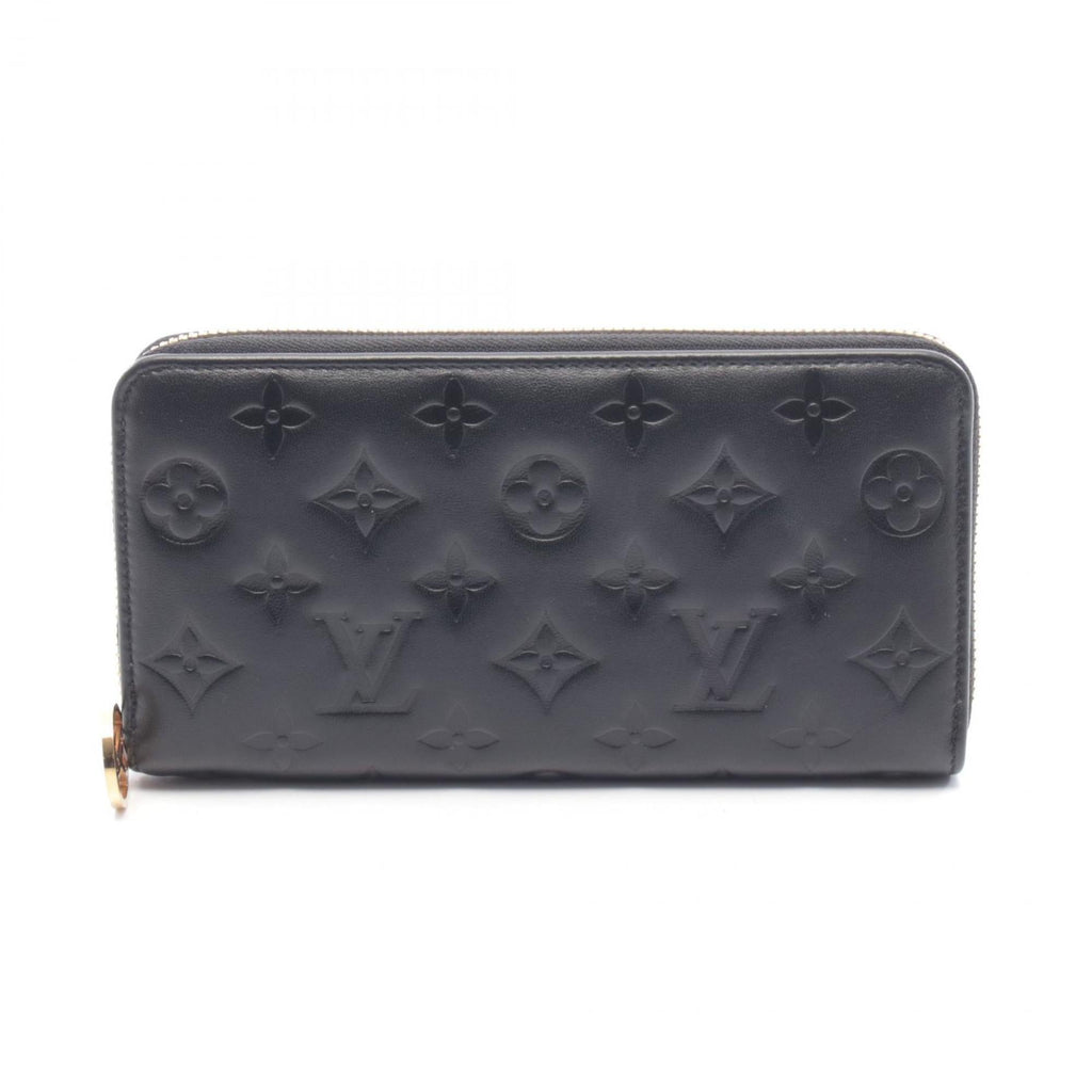 Louis Vuitton Black Monogram Leather Long Wallet
