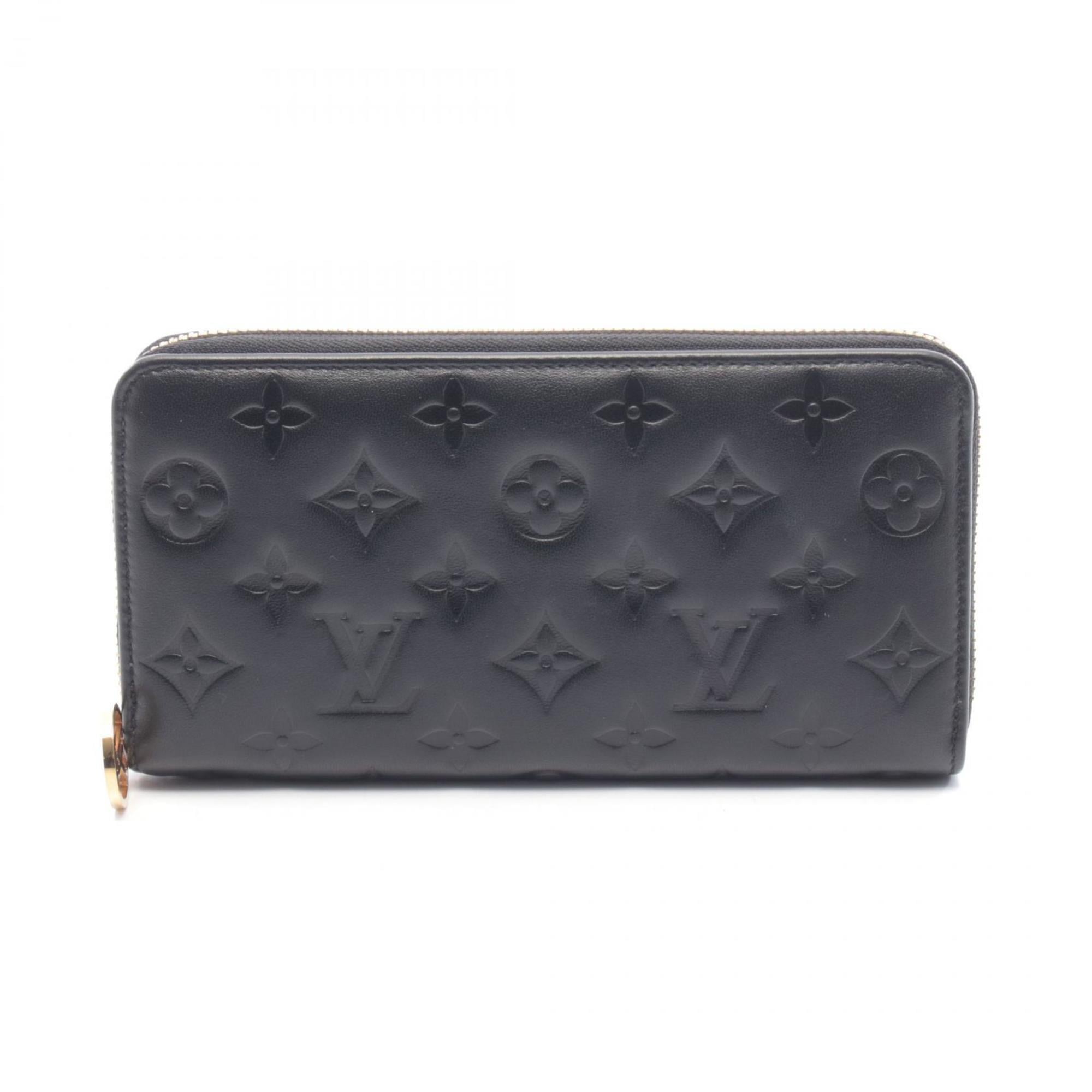 Louis Vuitton Black Monogram Leather Long Wallet