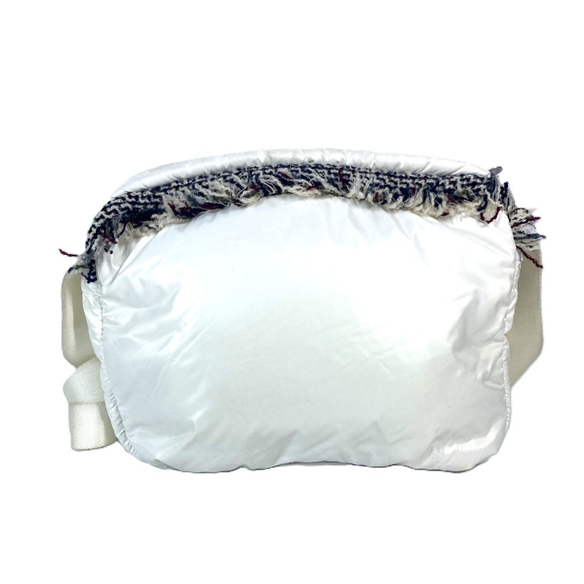 Chanel White Nylon Shoulder Bag
