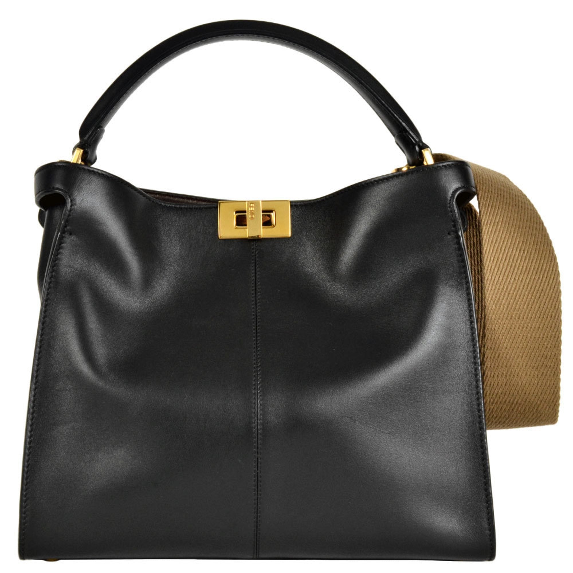 Fendi Peekaboo Black Leather Handbag