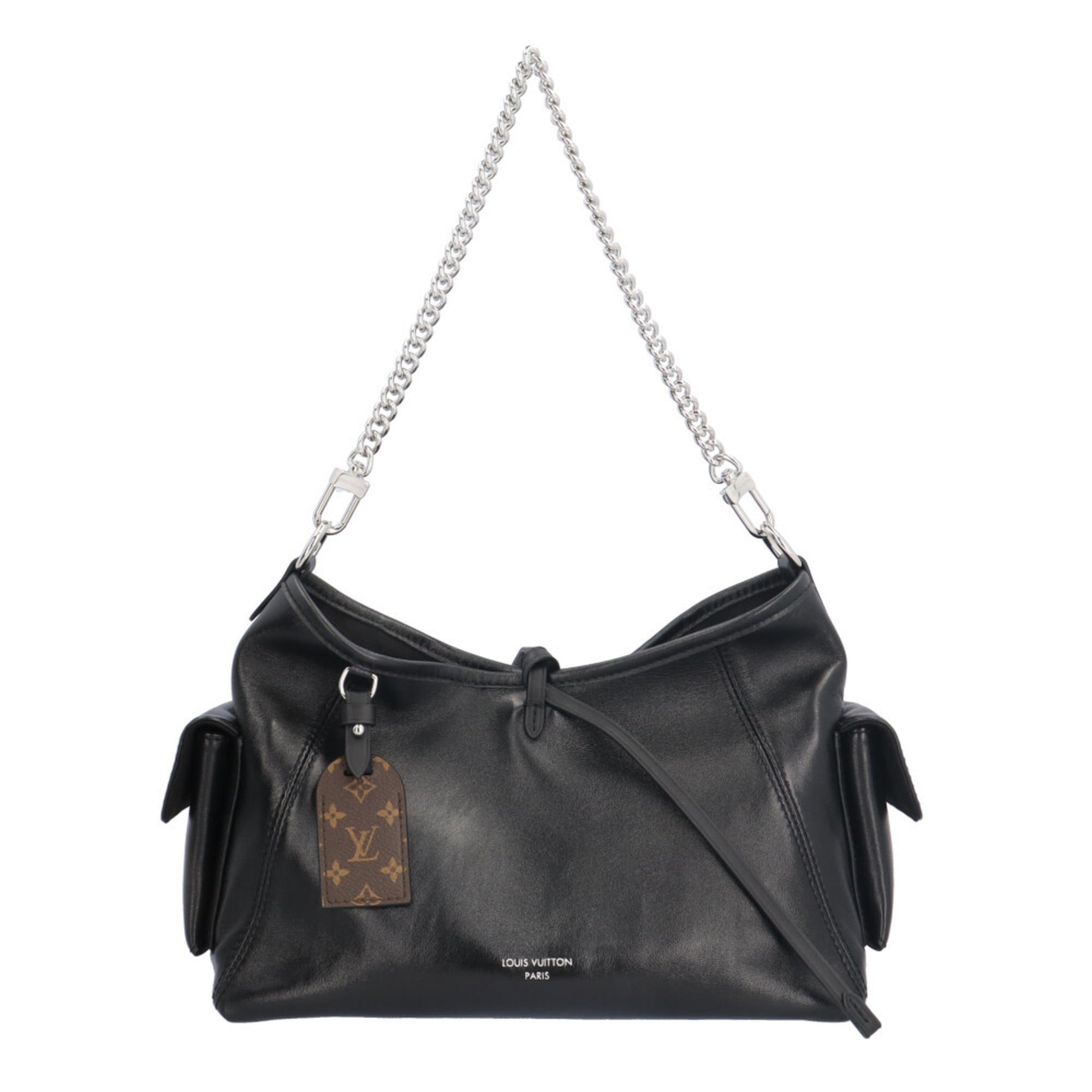 Louis Vuitton Black Leather Shoulder Bag