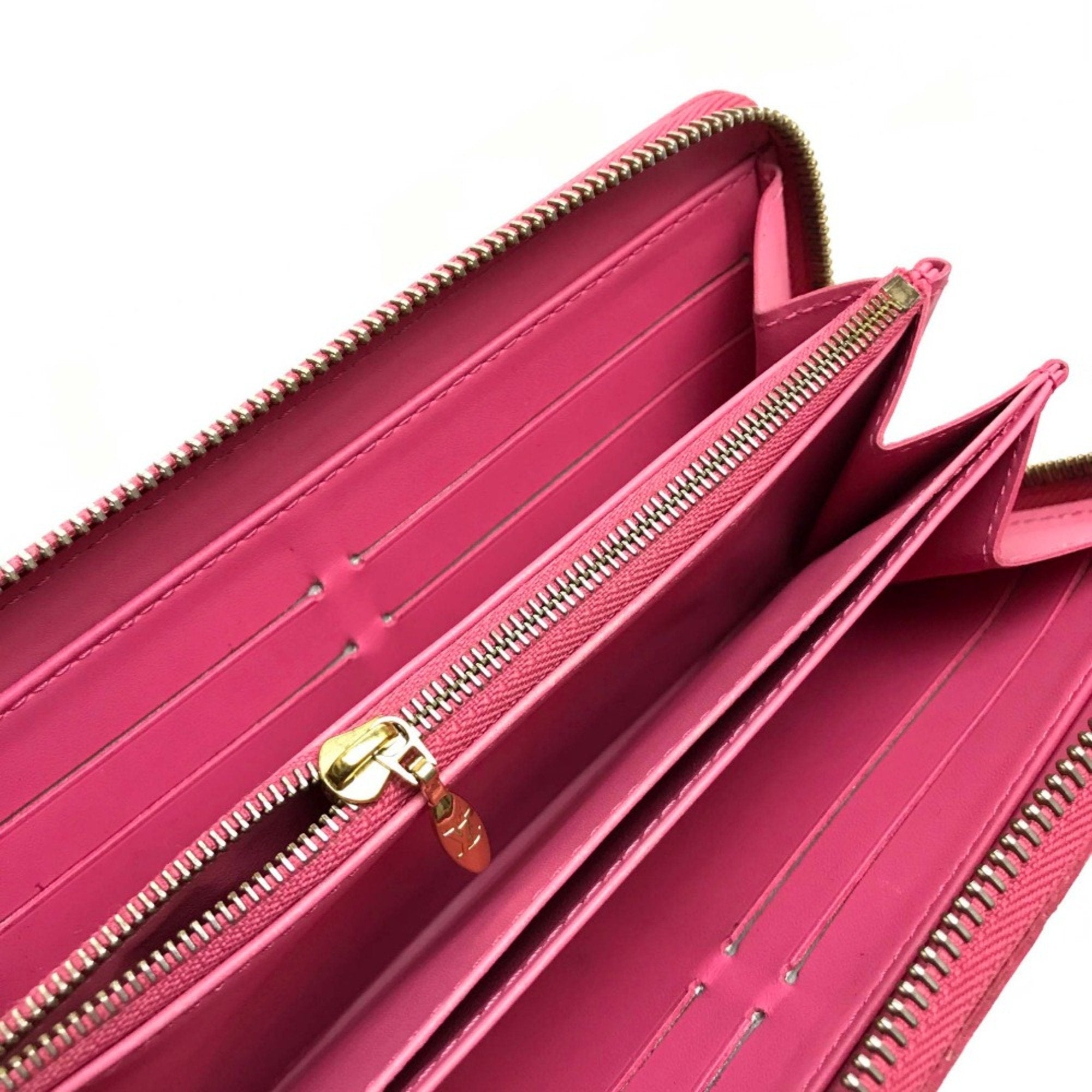 Louis Vuitton Pink Leather Long Wallet