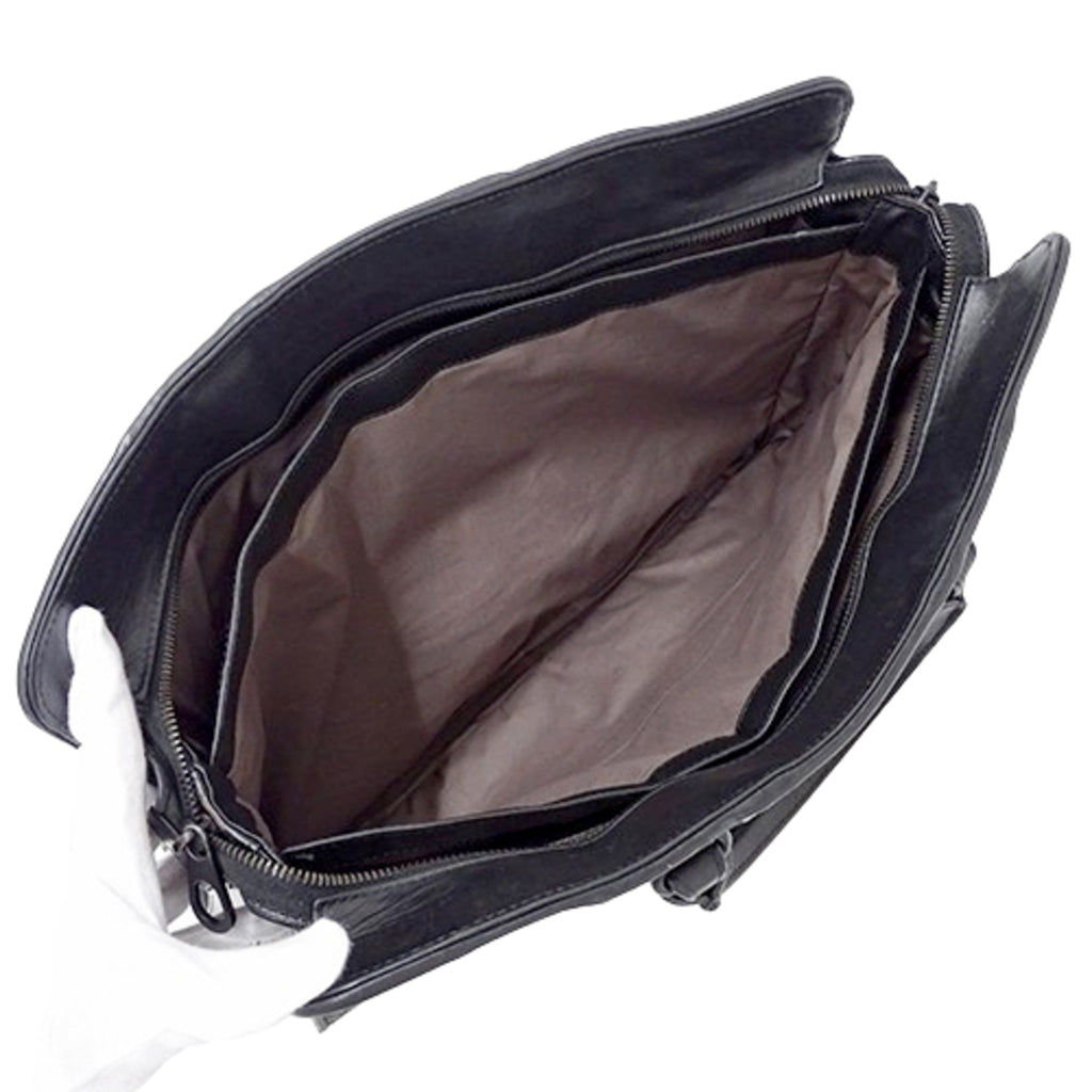 Bottega Veneta Black Leather Briefcase