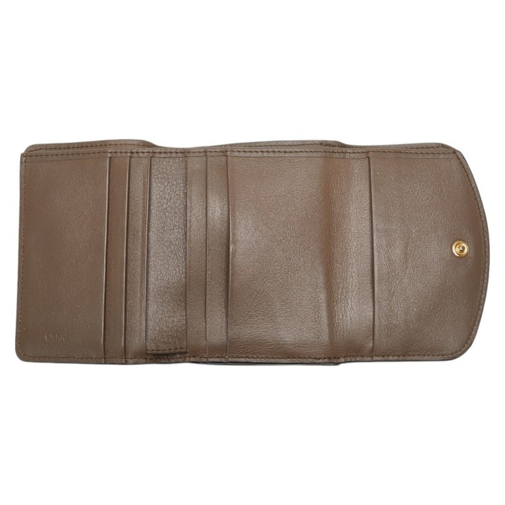 Chloé Brown Leather Wallet (Tri-Fold) (Pre-Owned)