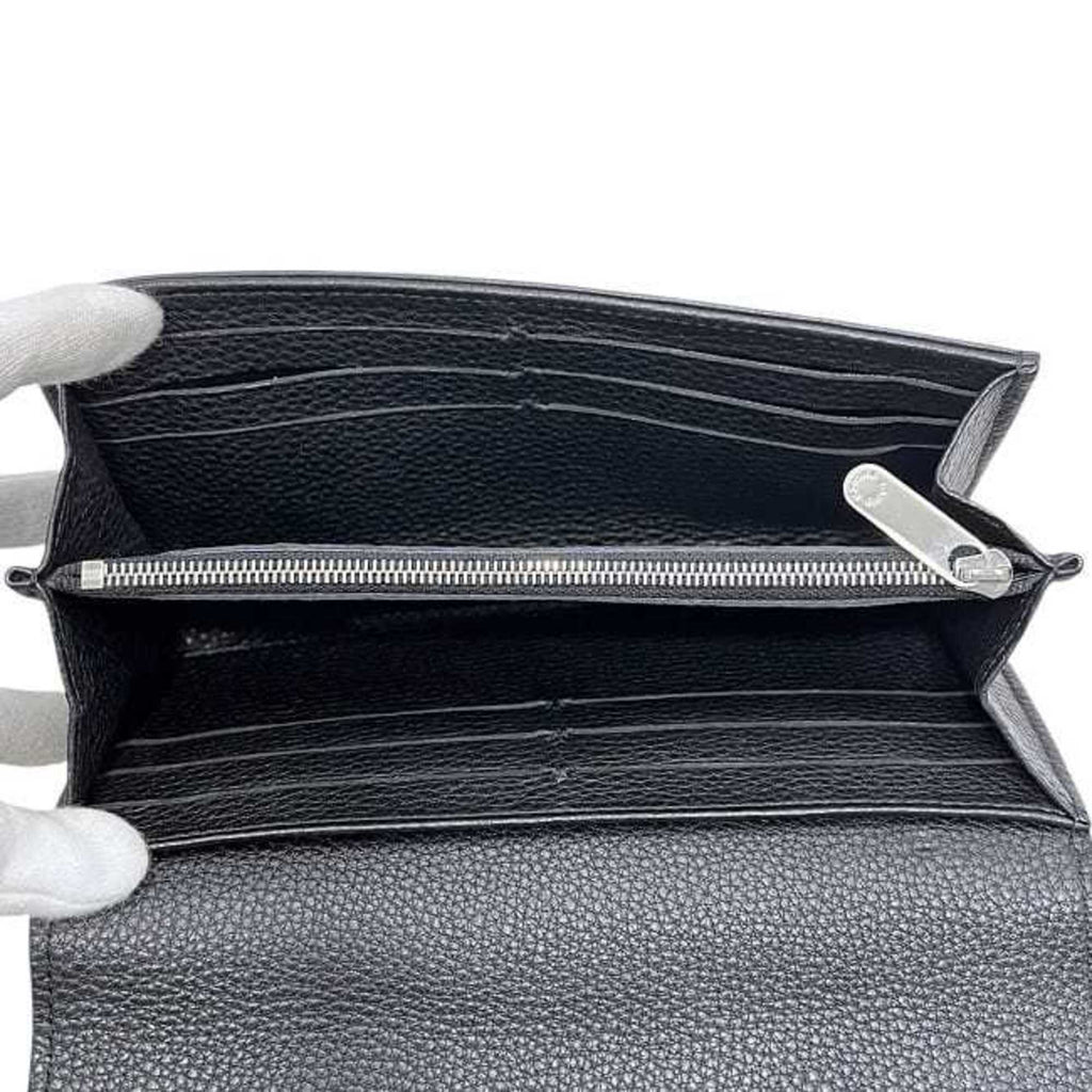 Louis Vuitton Black Monogram Noir Mahina Leather Long Wallet
