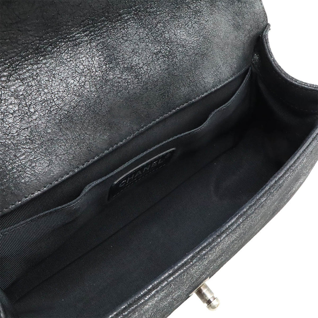 Chanel Black Suede Leather Shoulder Bag