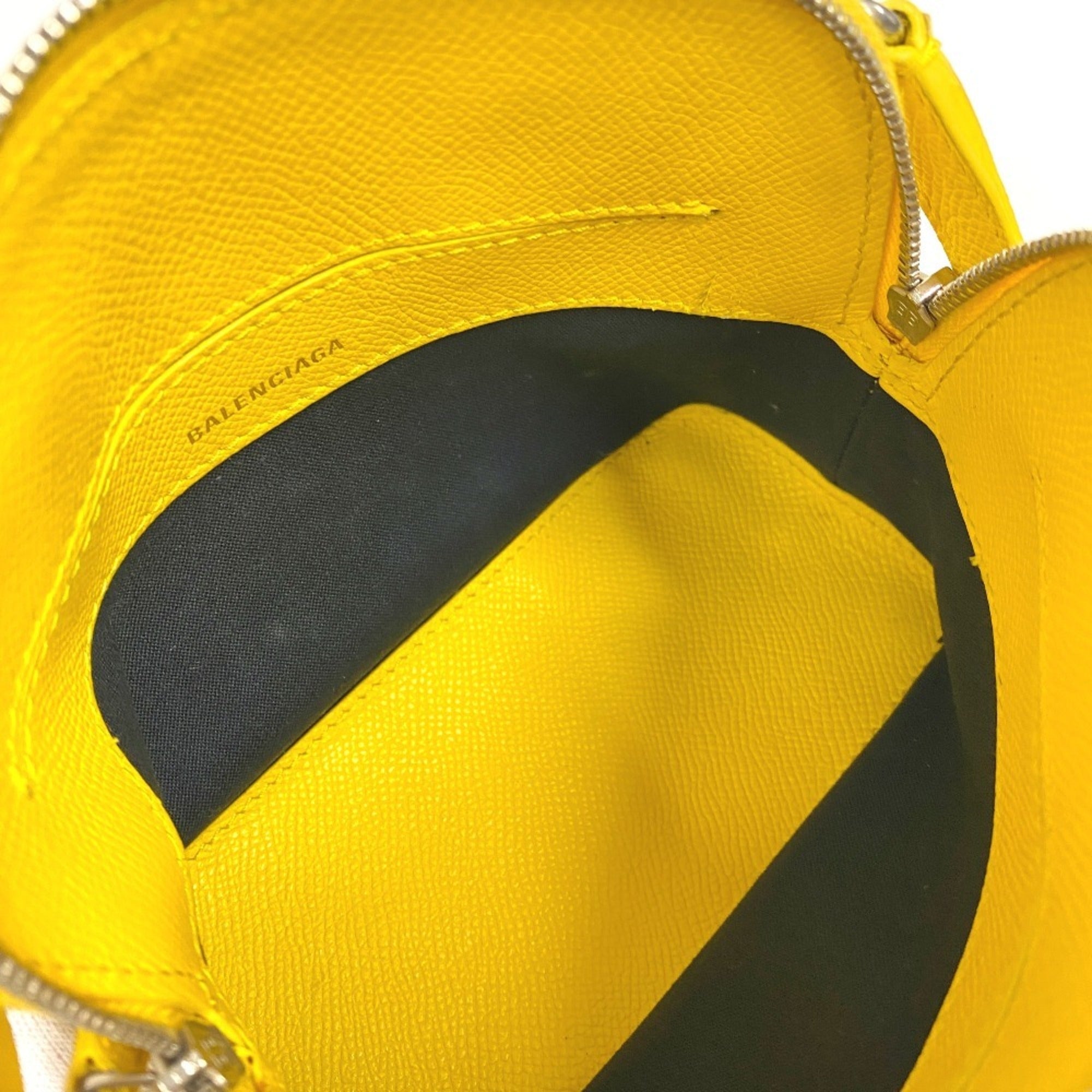 Balenciaga Yellow Leather Handbag Shoulder