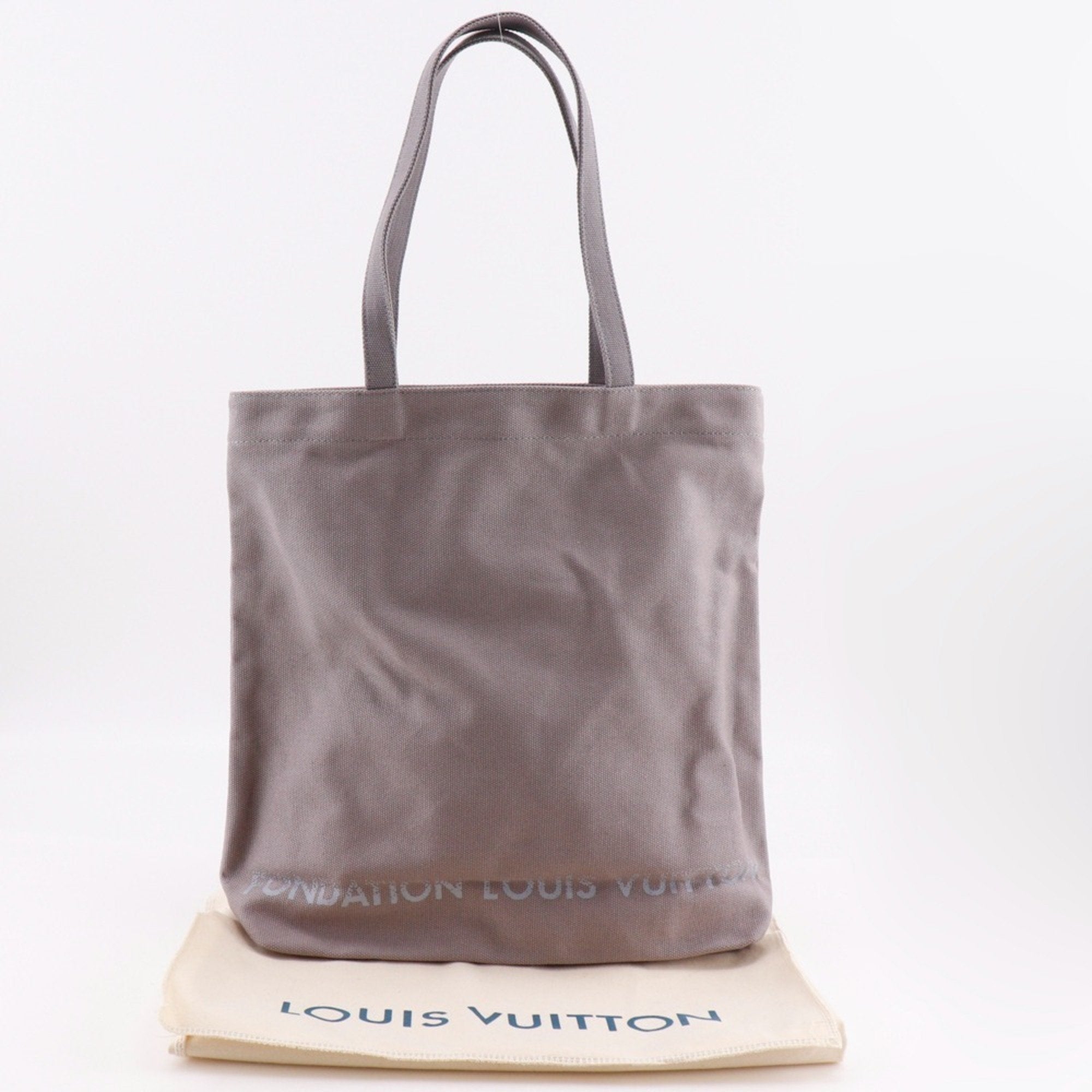 Louis Vuitton Gray Canvas Tote Bag