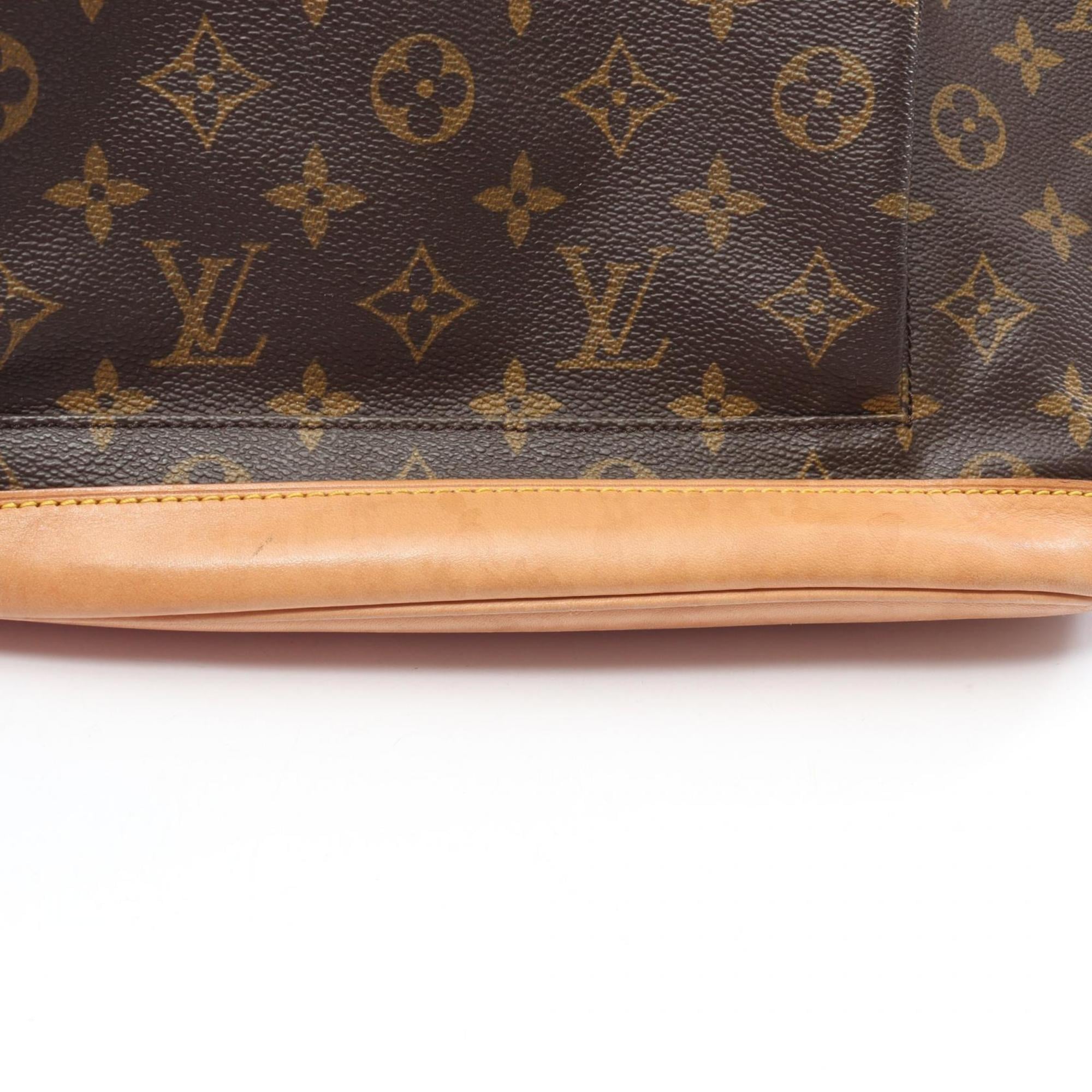 Louis Vuitton Brown Coated Canvas Leather Backpack Handbag