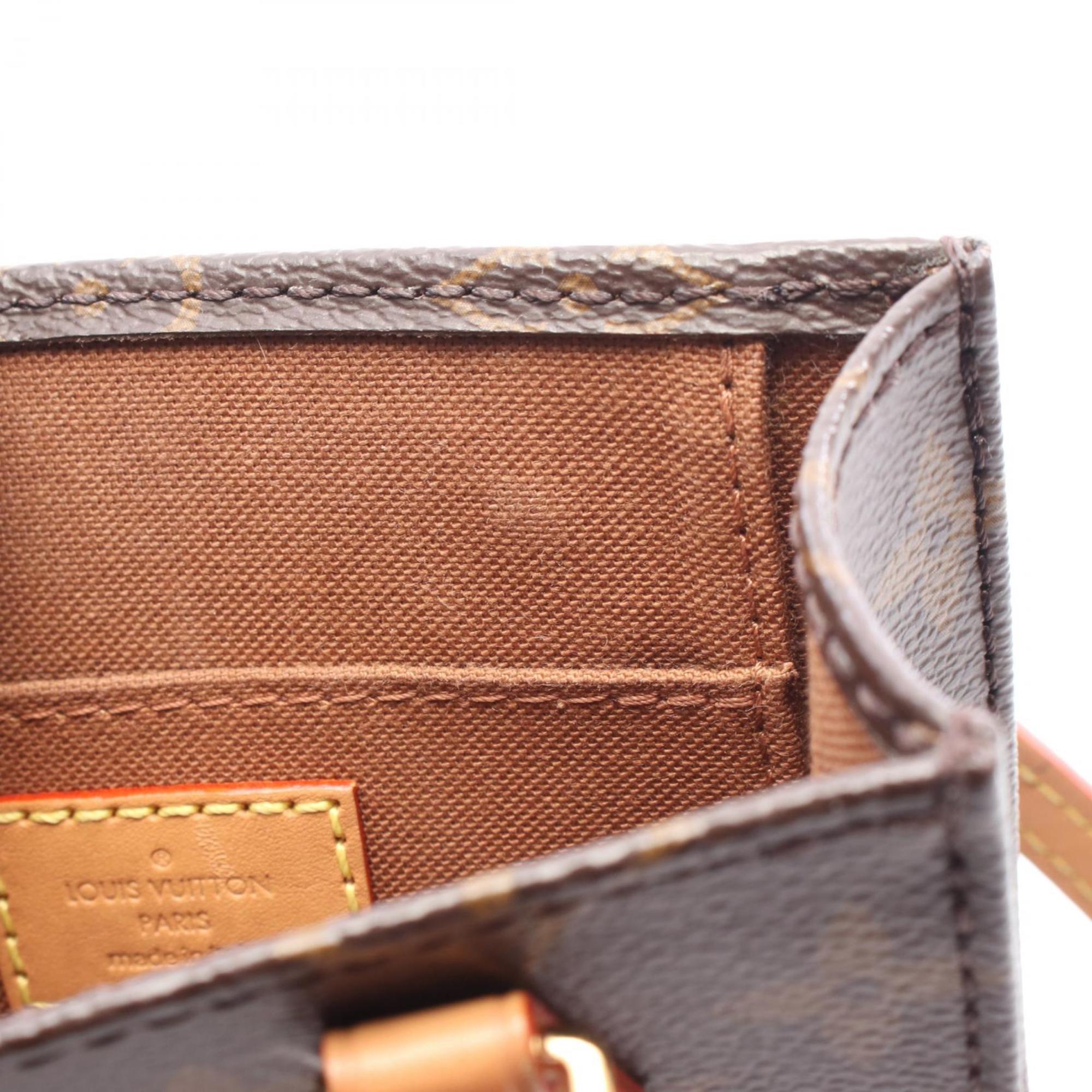 Louis Vuitton Brown Coated Canvas Leather Handbag