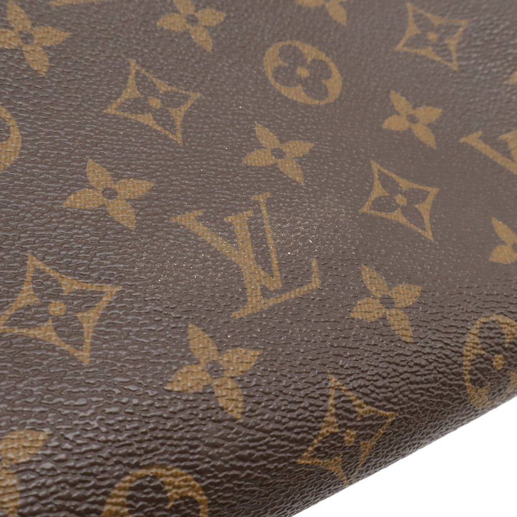 Louis Vuitton Brown Monogram Canvas Clutch Bag Shoulder Bag