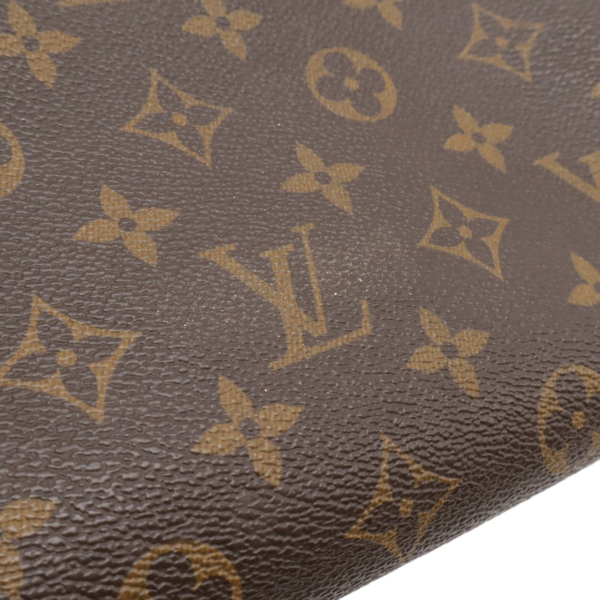 Louis Vuitton Brown Monogram Canvas Clutch Bag Shoulder Bag