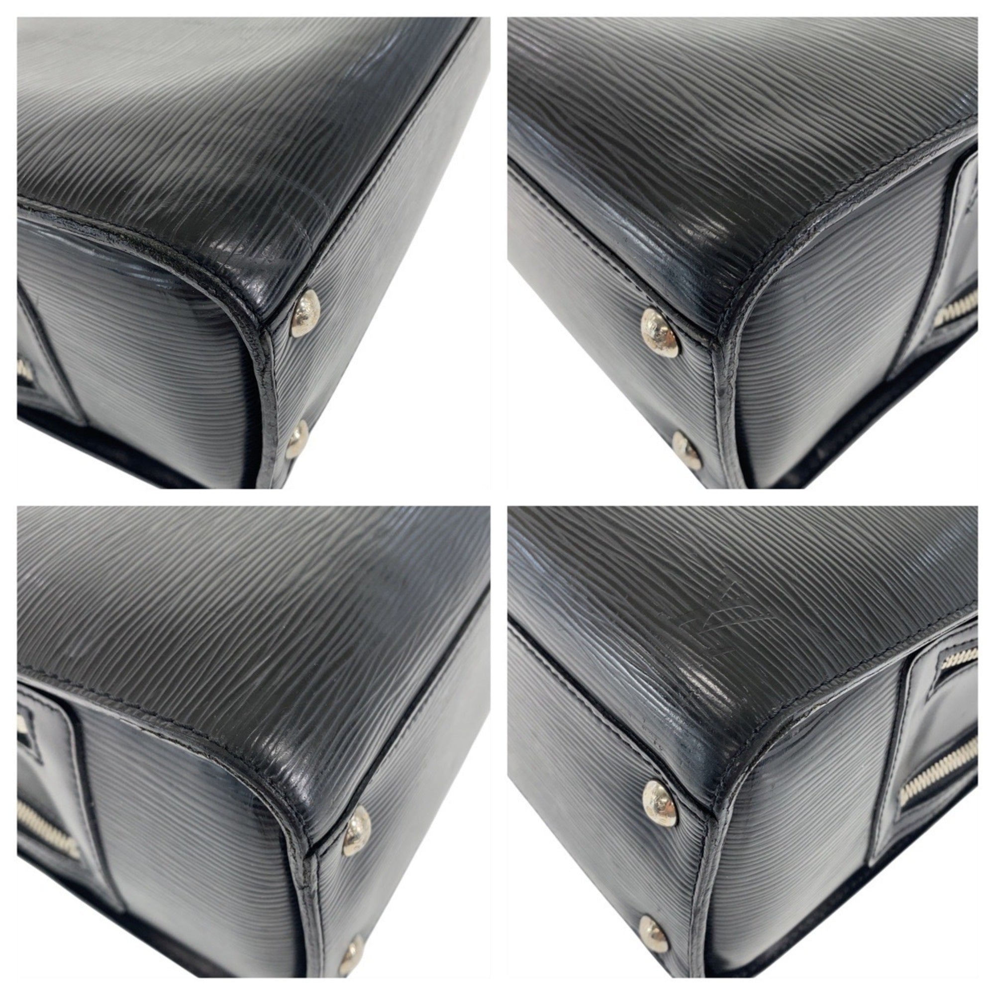 Louis Vuitton Black Noir Epi Leather Briefcase