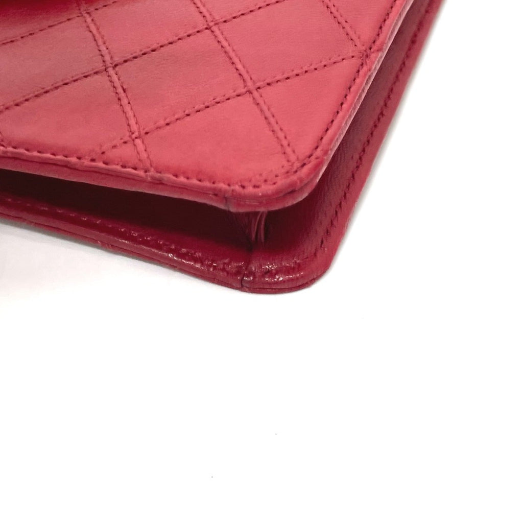 Chanel Red Leather Shoulder Bag