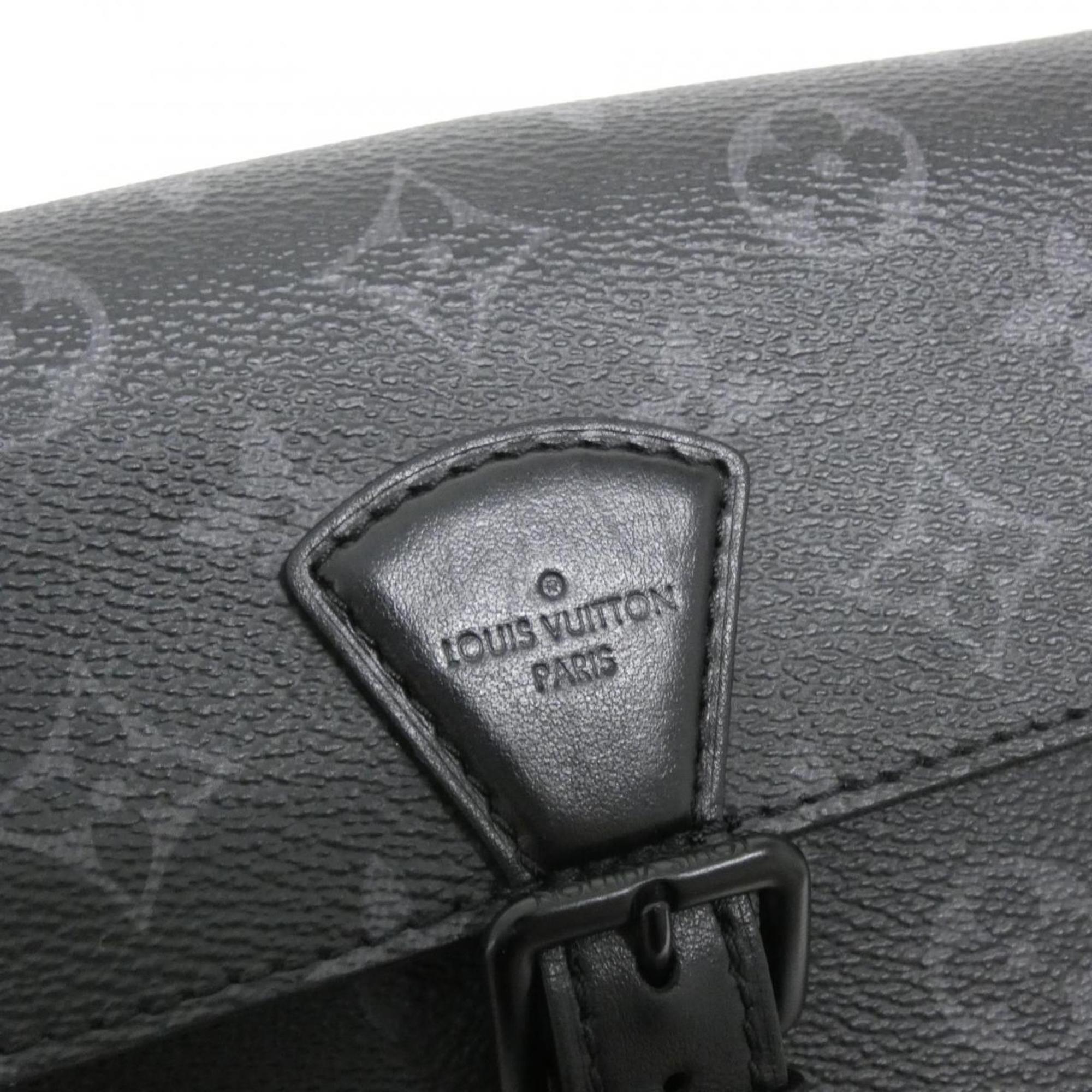 Louis Vuitton Black Coated Canvas Shoulder Bag