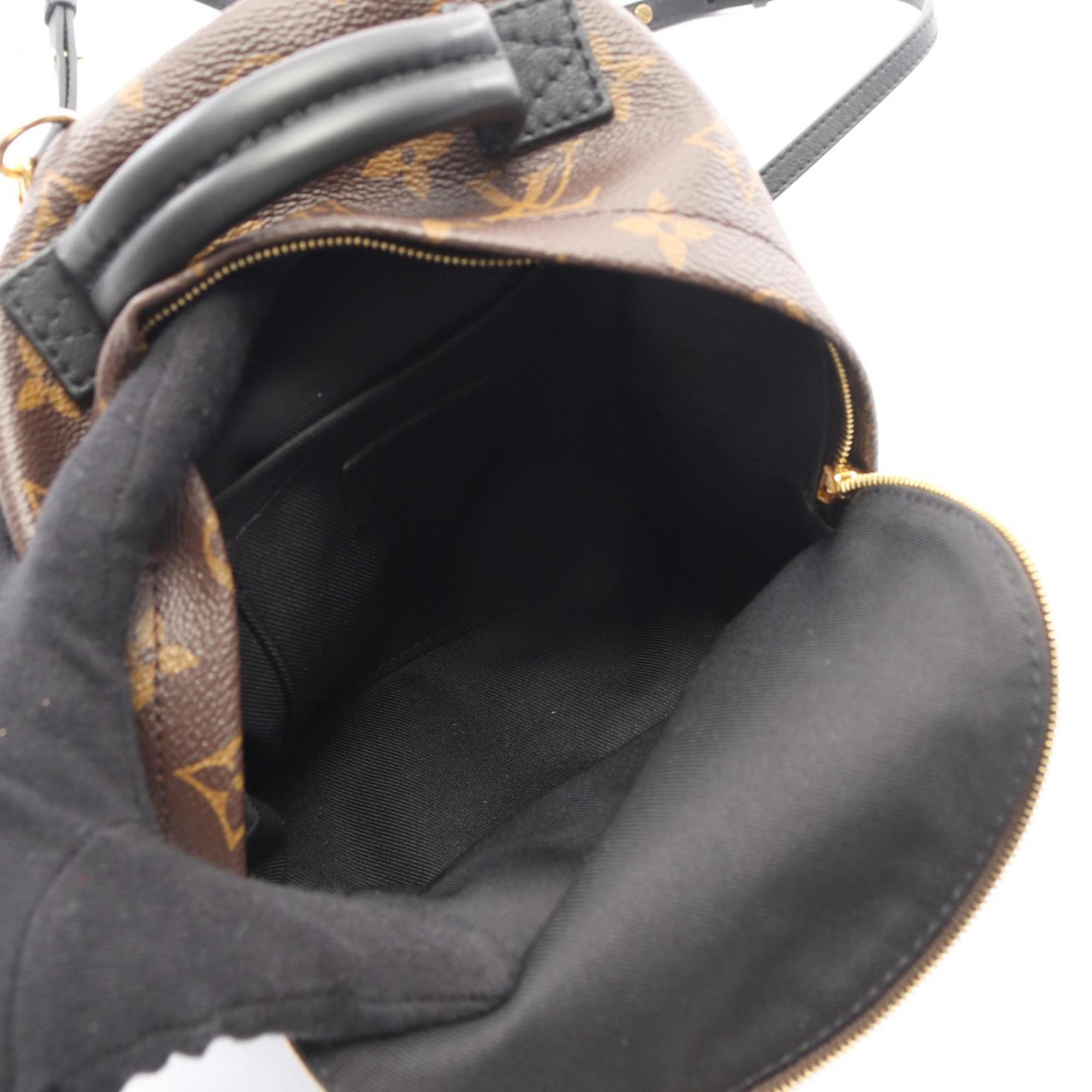 Louis Vuitton Black Brown Monogram Monogram Leather Backpack