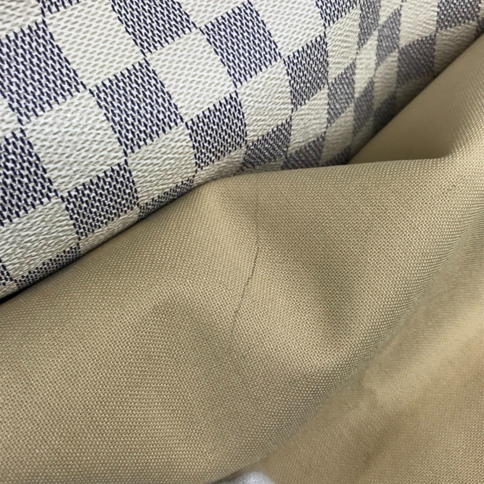 Louis Vuitton White Yellow Damier Azur Shoulder Bag