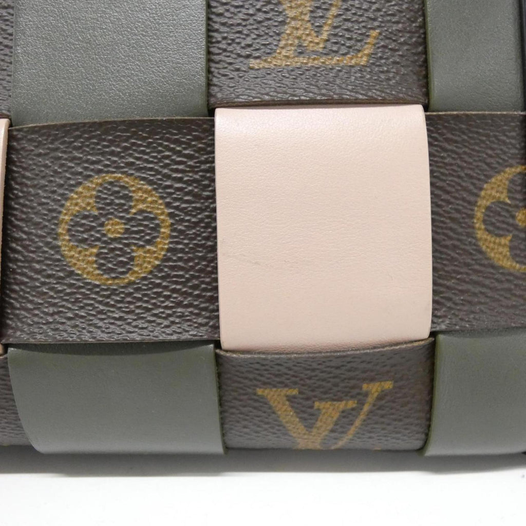 Louis Vuitton Black Coated Canvas Leather Handbag