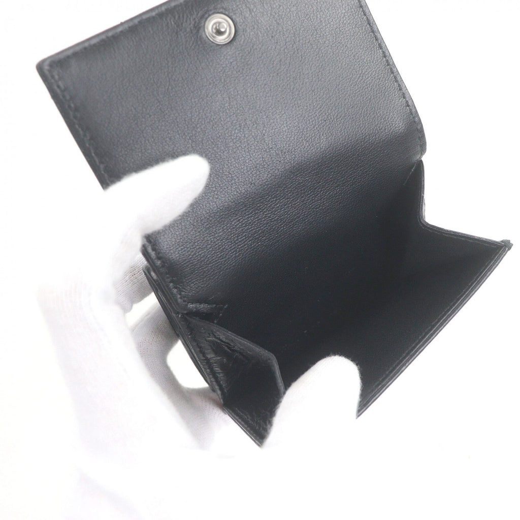 Balenciaga Black Leather Wallet (Tri-Fold)
