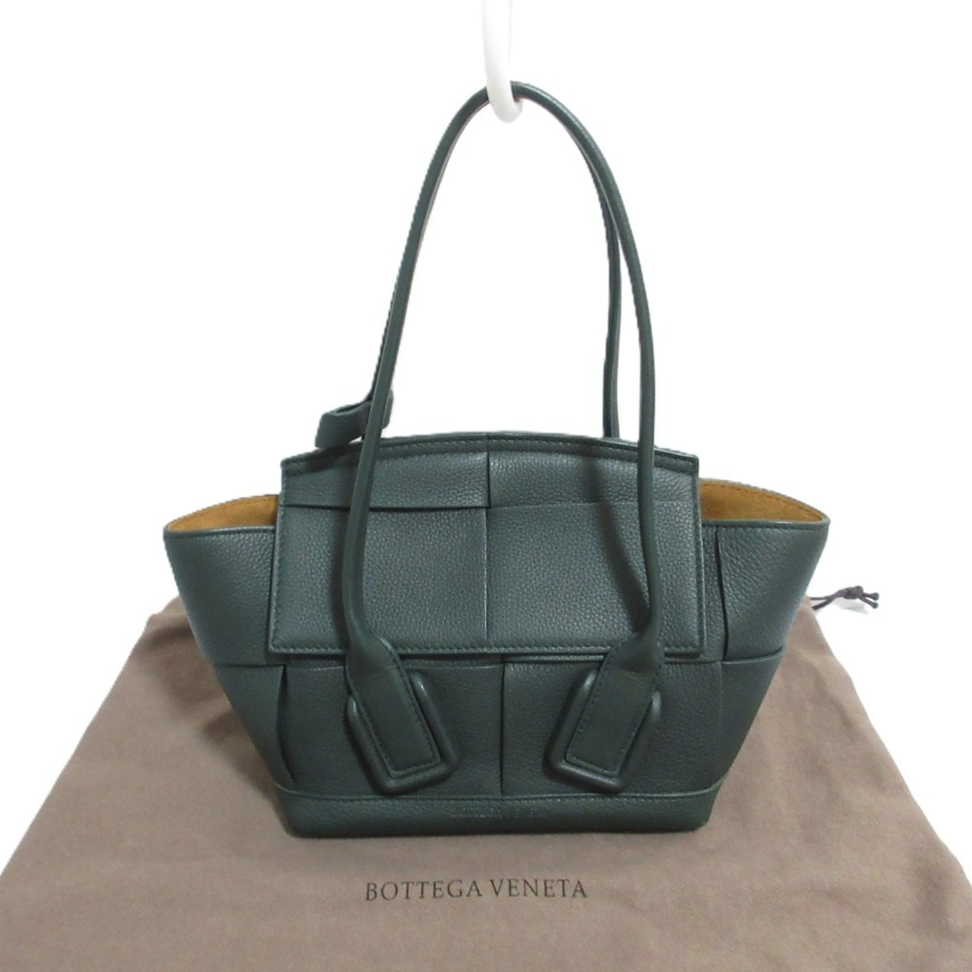 Bottega Veneta Green Leather Handbag Shoulder Bag