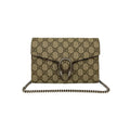 Gucci Brown Leather Pvc Pochette Shoulder Bag (Pre-Owned)